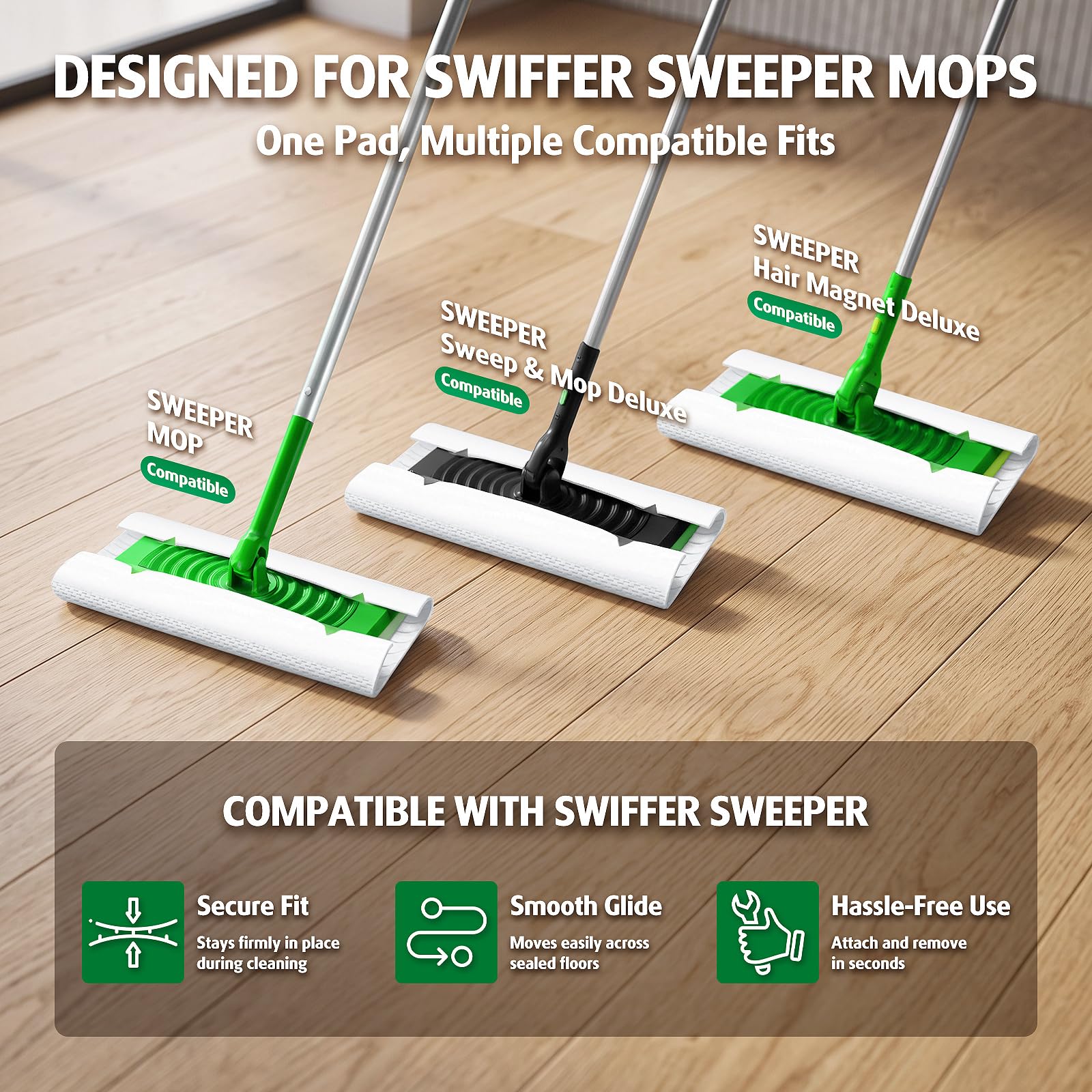 Wet Pads Refill for Swiffer Sweeper Wet Mopping Cloth (30 Count)
