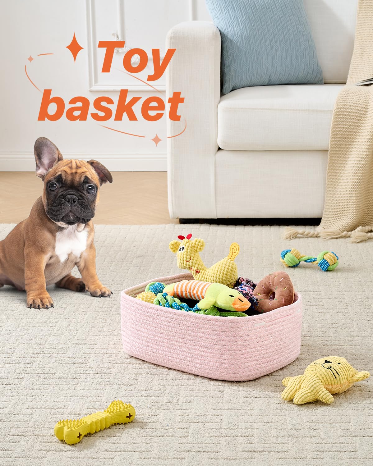 Small Woven Storage Basket for Organizing (3 Count)