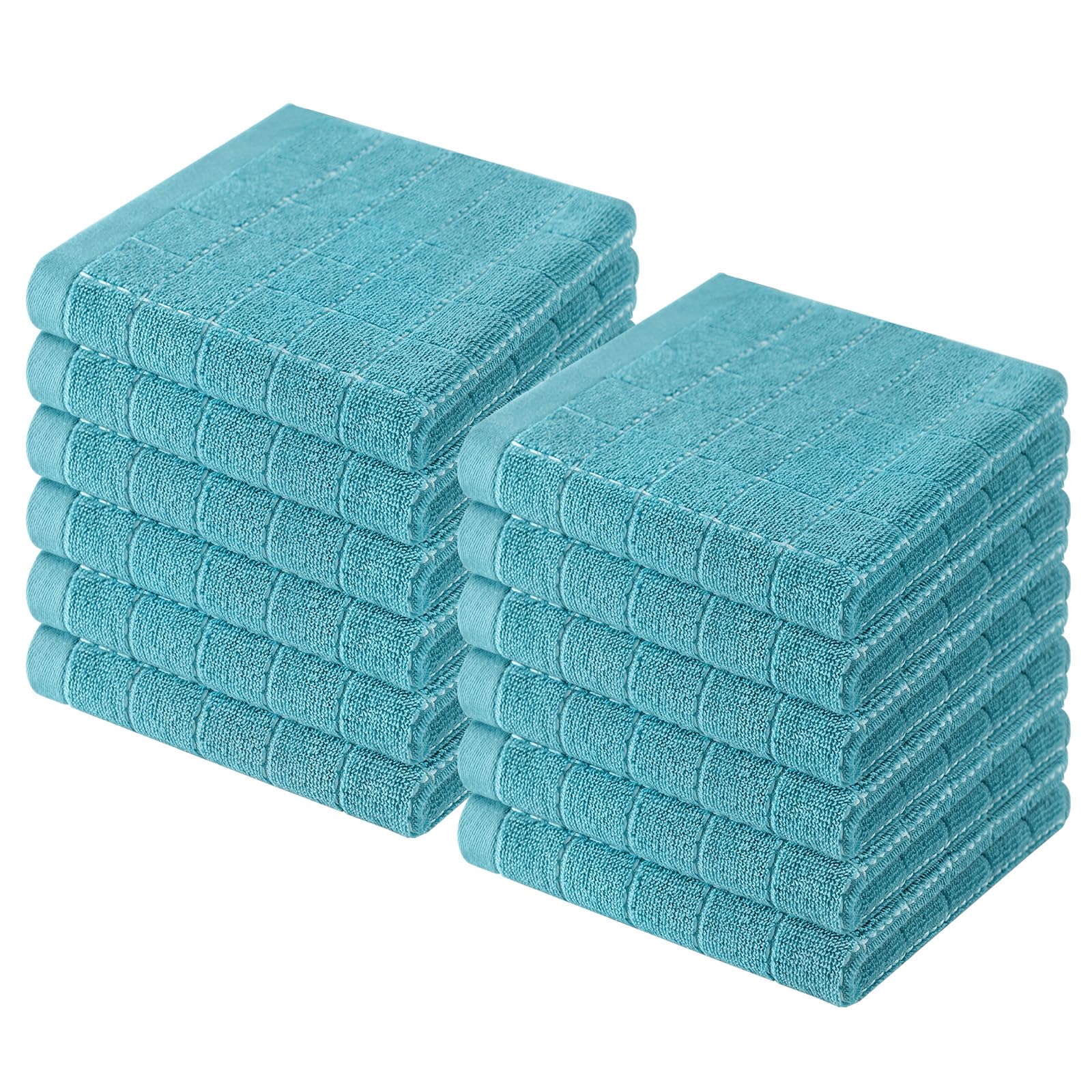 100% Cotton Terry Kitchen Dish Cloths (12 Count)