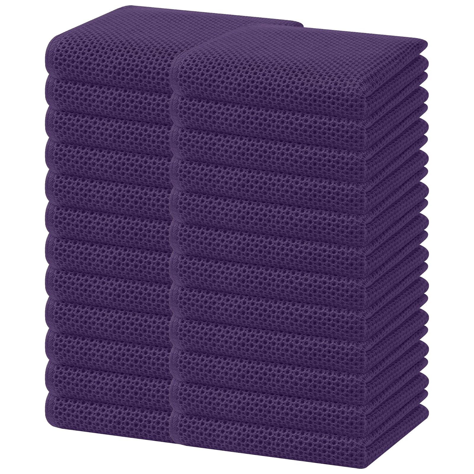 100% Cotton Waffle Weave Kitchen Dish Towels 24 (24 Count)