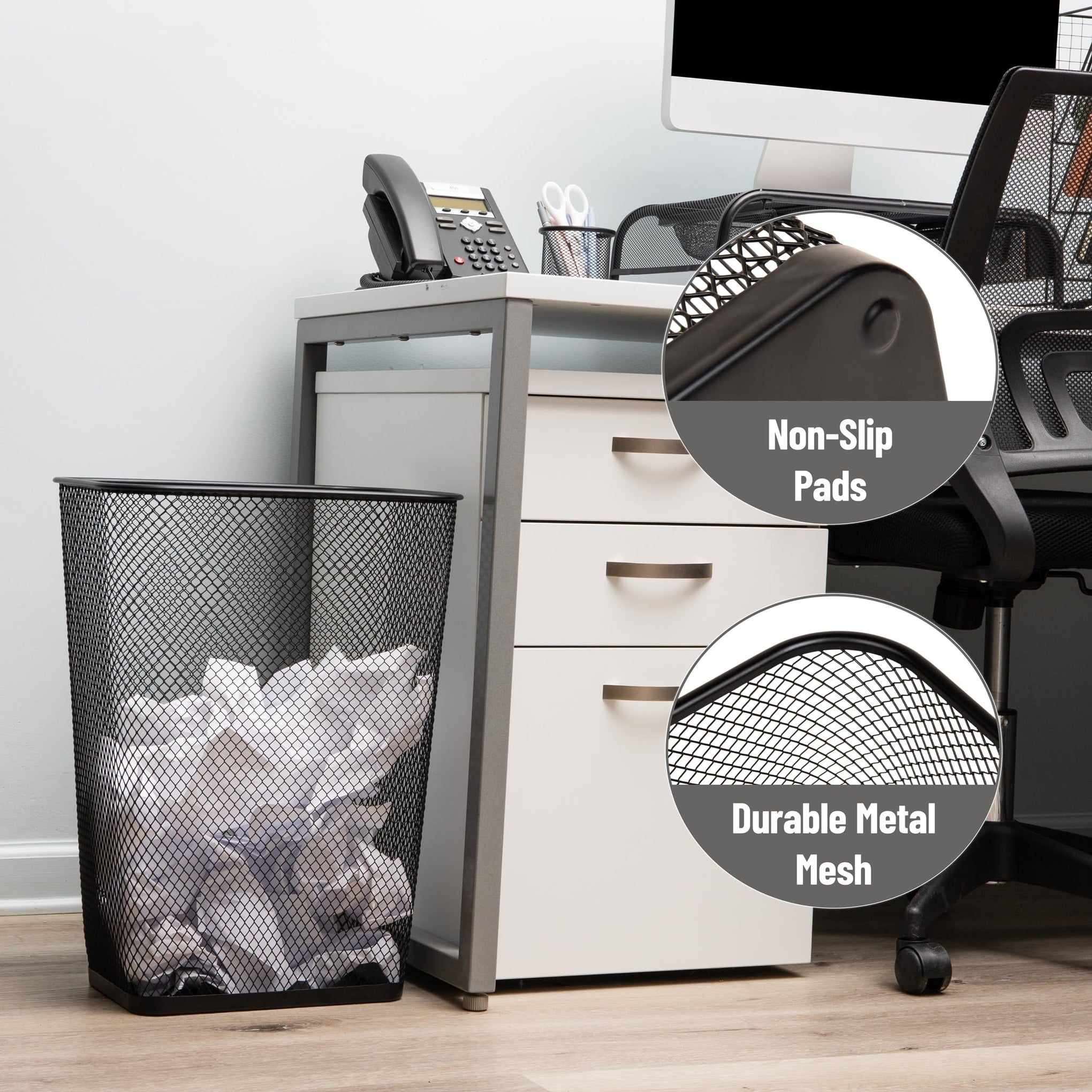 Executive Waste Paper Bins (2 Count)