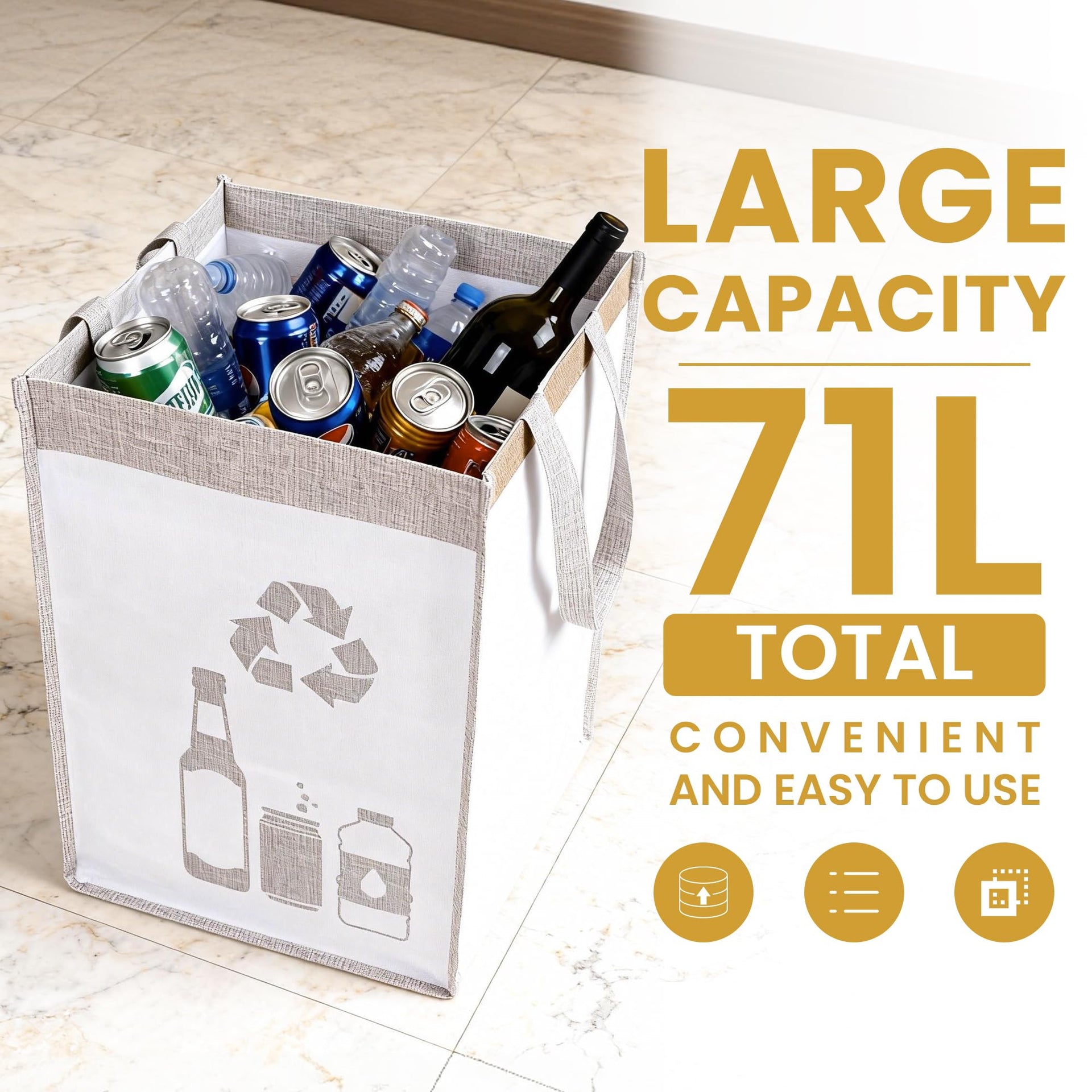 Recycle Waste Bag for Kitchen Home (2 Count)