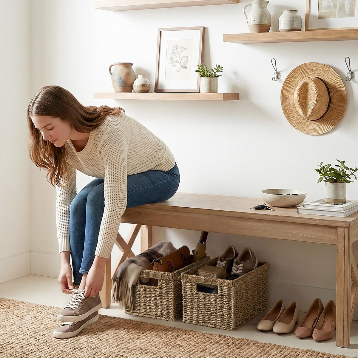Wicker Baskets for Storage (2 Count)
