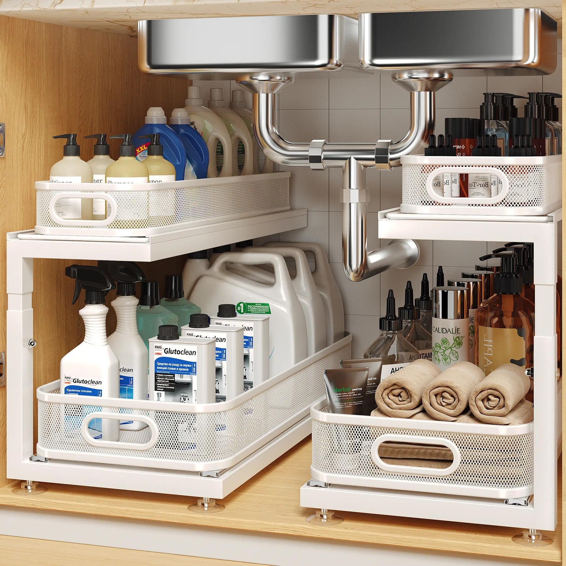 2 Pack 21.3 IN Depth Under Sink Organizer With Next (2 Count)