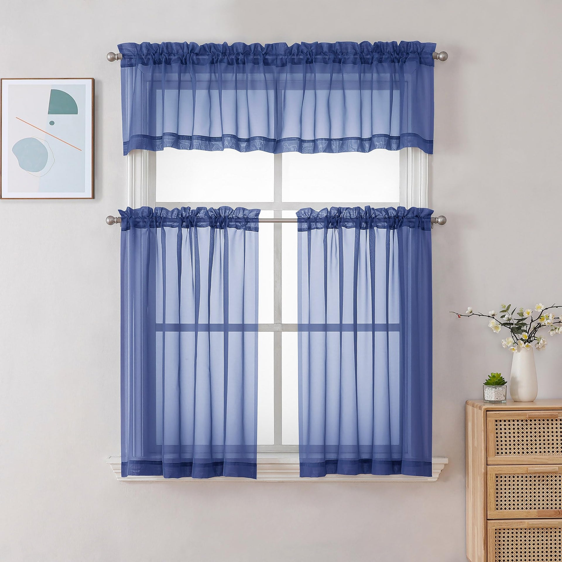 Sheer Valances for Windows 2 Pack (2 Count)