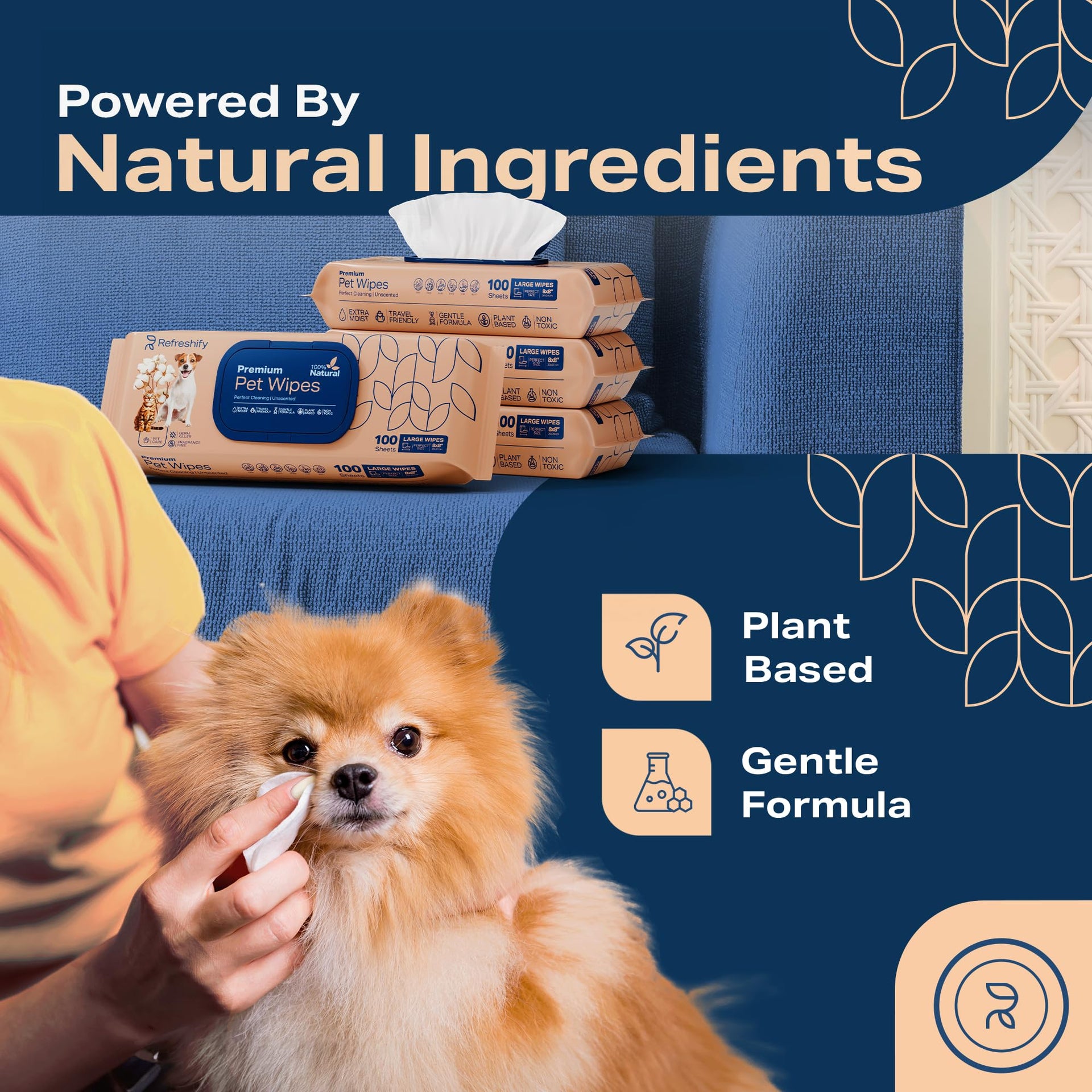 Dog Wipes for Paws and Butt (400 Count)