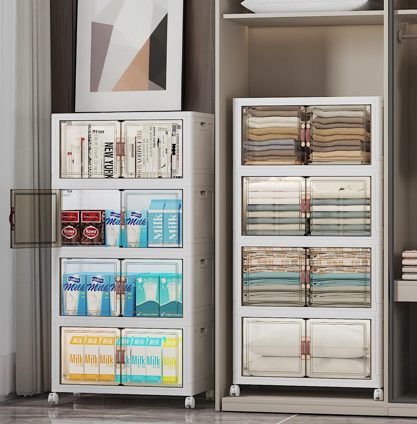 Stackable Storage Bins (8 Count)