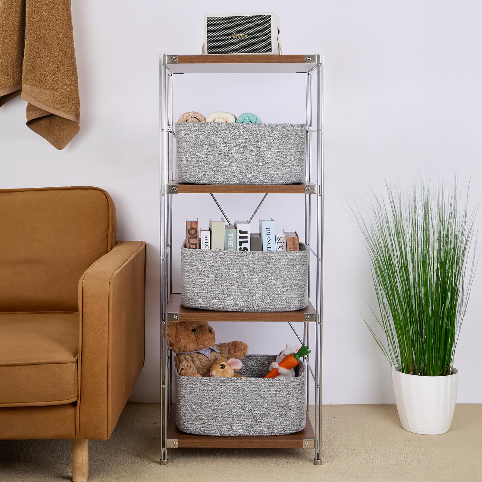 Large Storage Baskets for Shelves (2 Count)