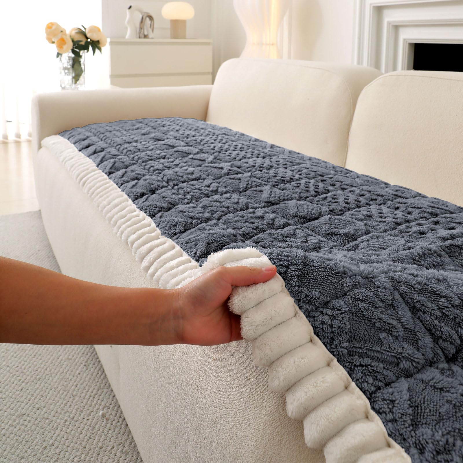 Couch Covers for 3 Cushion Sofa Pet Friendly Washable (3 Ounce)
