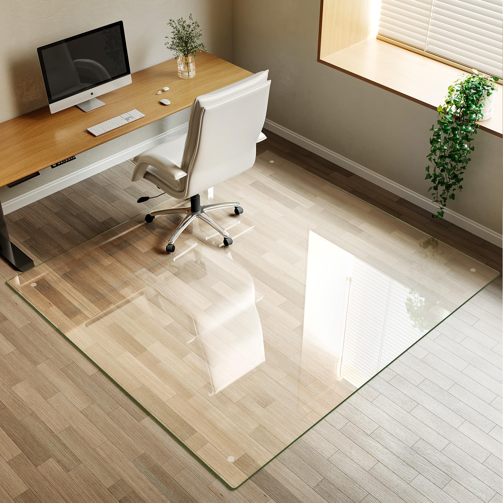 55" x 55" Office Chair Mat for Hardwood Floors & Carpets