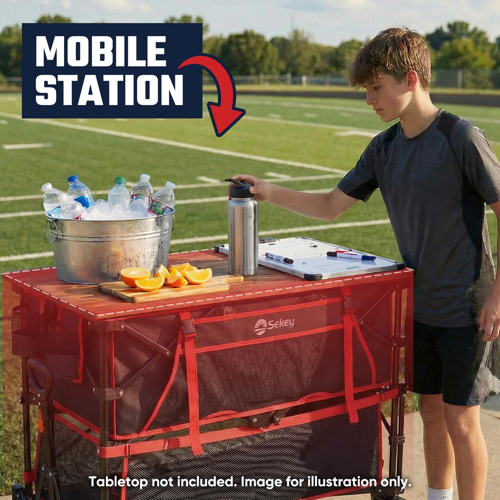 500LBS Heavy Duty Double Decker Wagon with Extender