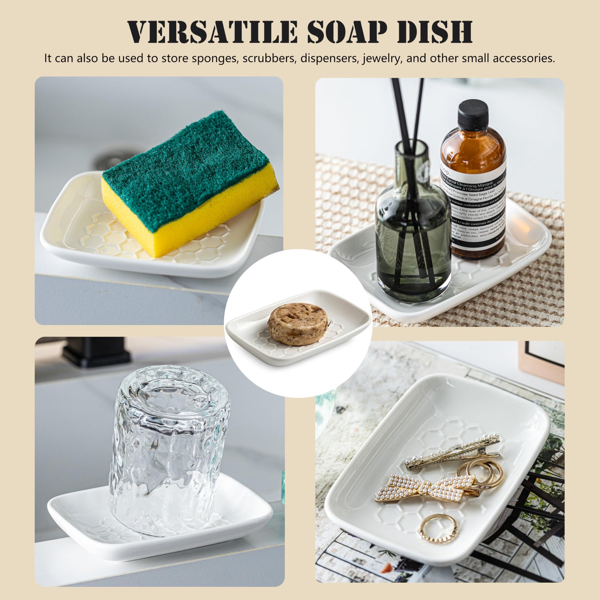 Ceramic Soap Dish for Shower
