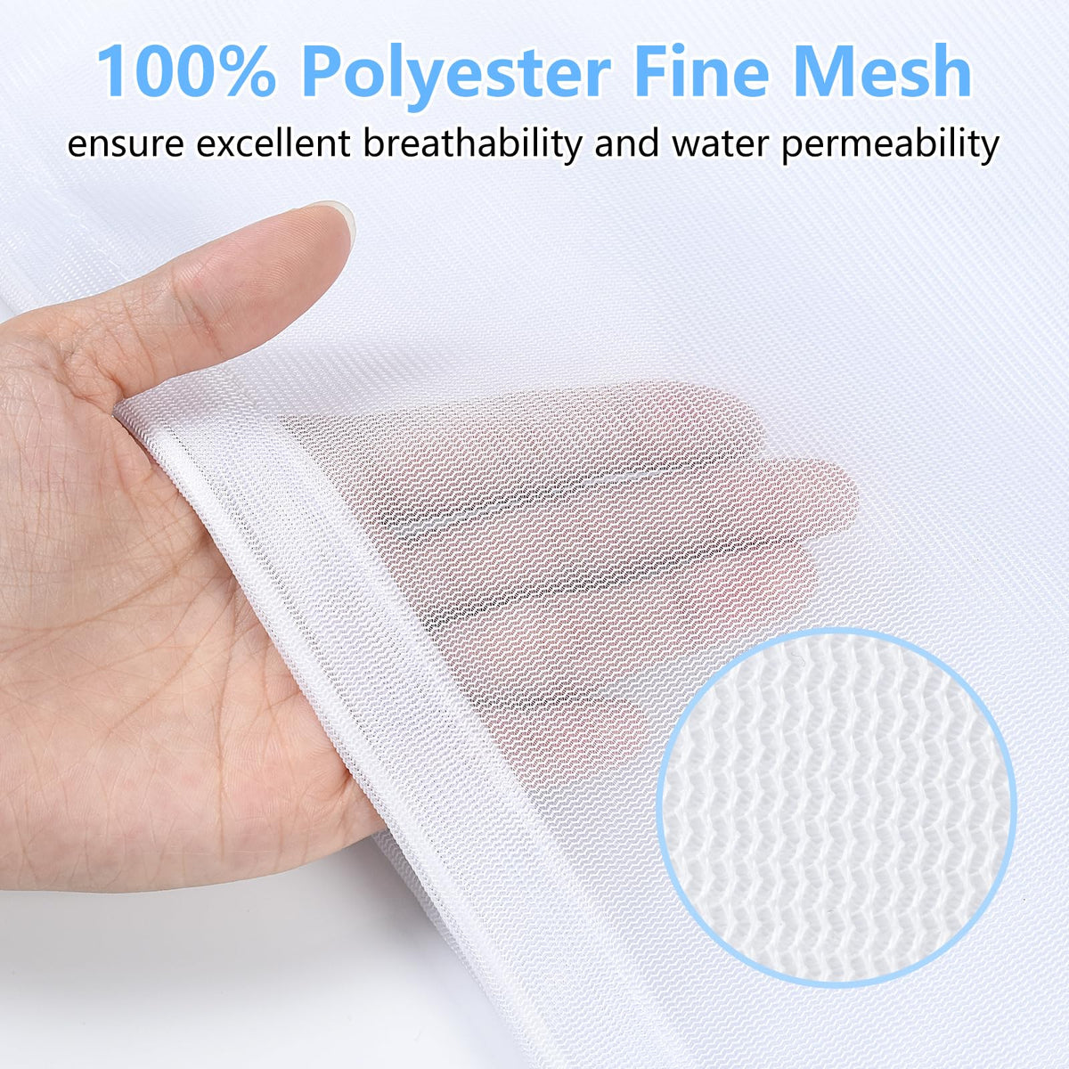 16x20 Inch Mesh Laundry Bags 2PCS Small Drawstring Dirty Clothes Washing Bag Machine Washable Delicates Bra Lingerie Socks Toy Garment Bag Dorm Don't Drying