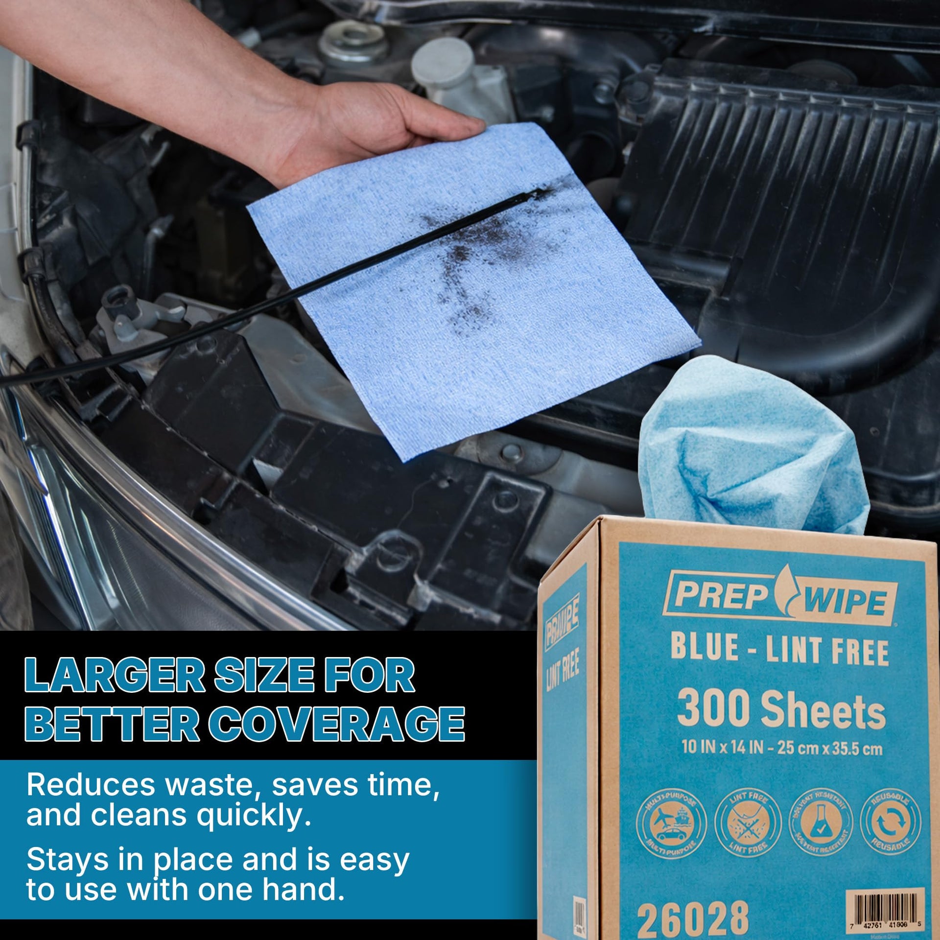 Prep Wipe Lint (300 Count)