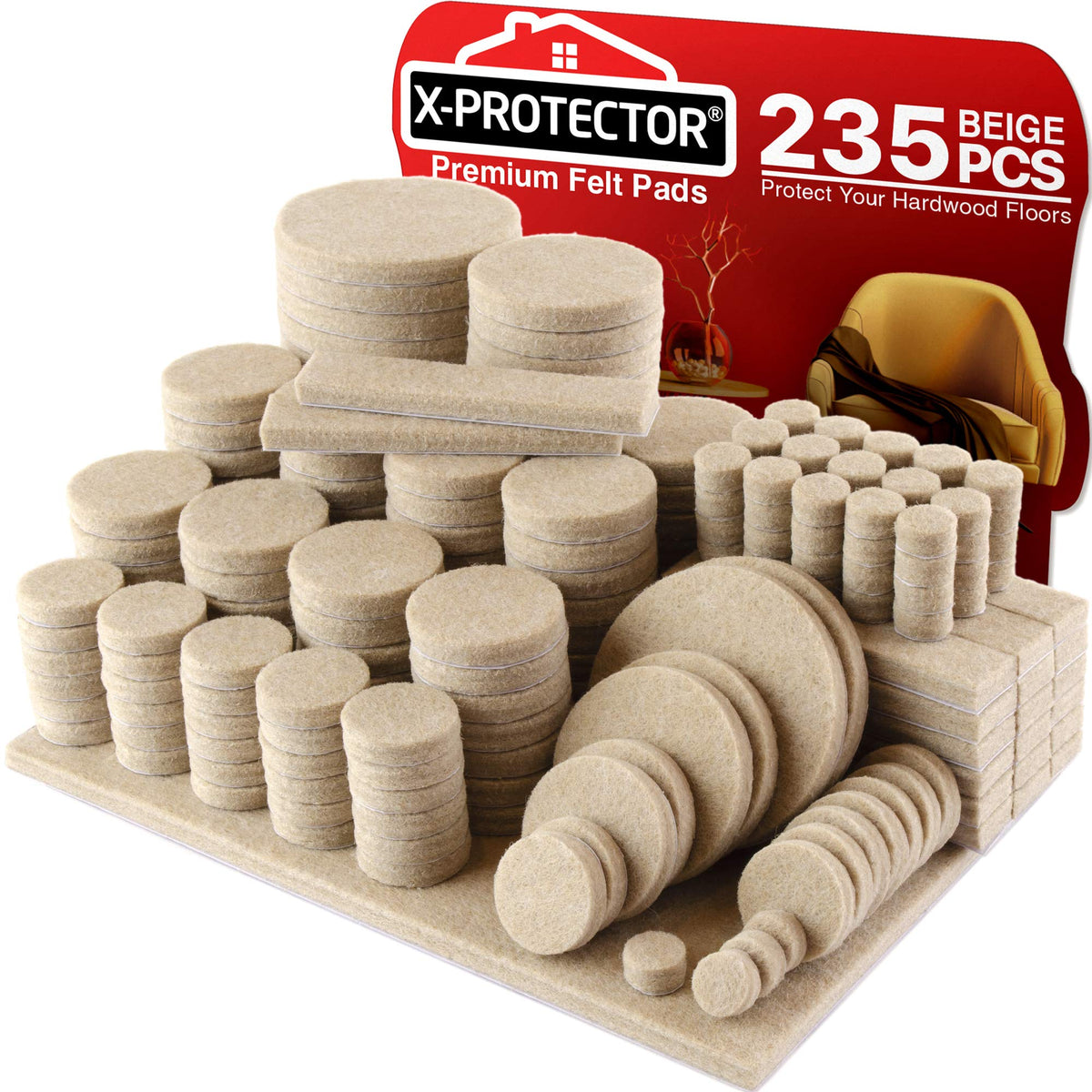 Felt Furniture Pads X (235 Count)