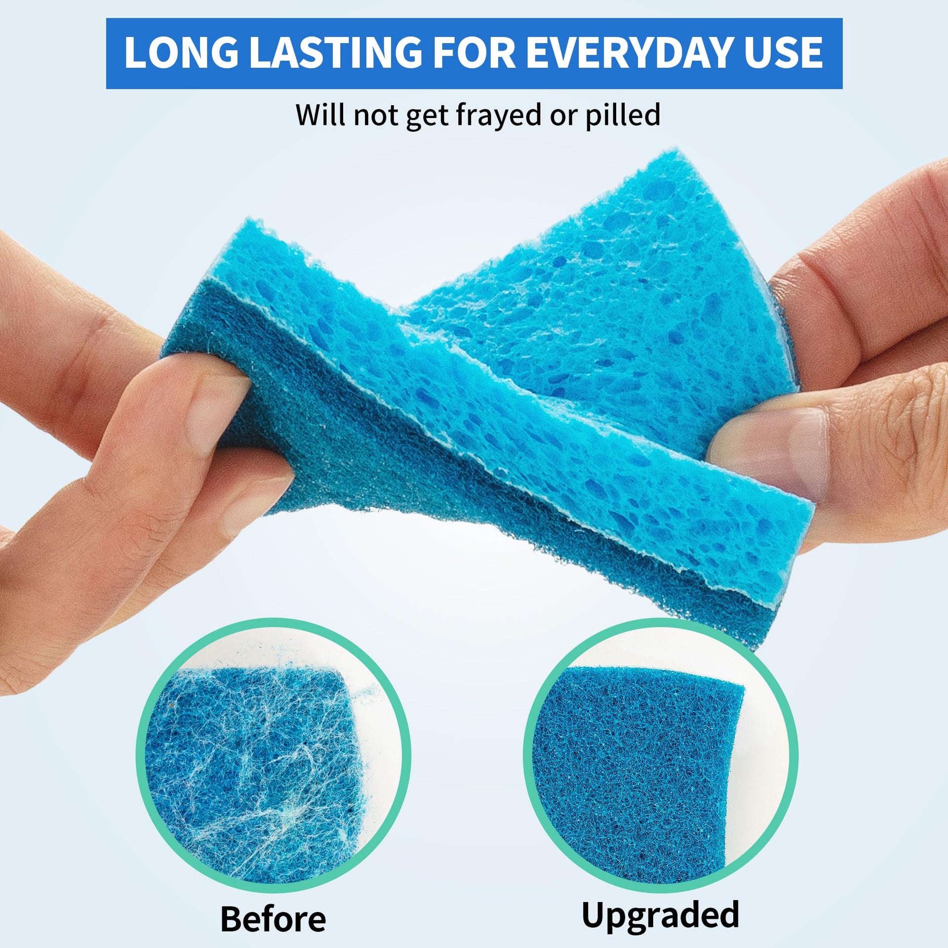 Non Scratch Cellulose Scrub Sponges 12 Pack (12 Count)