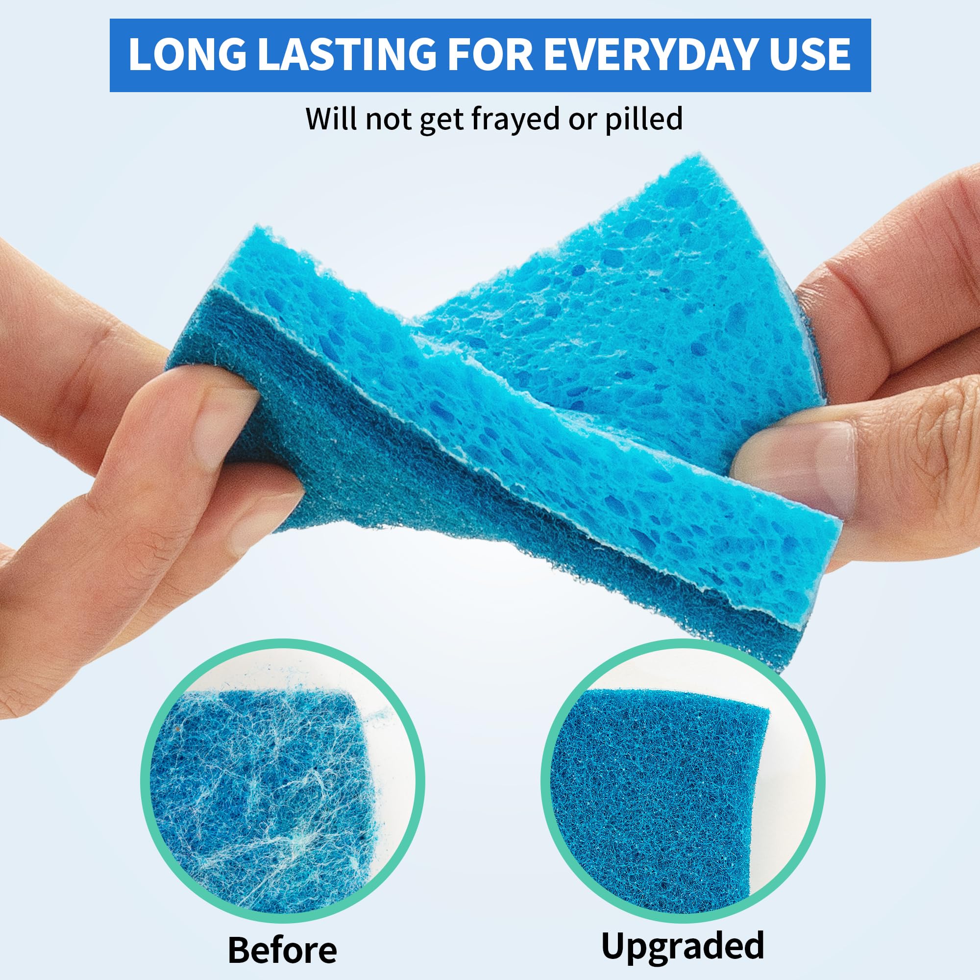 Non Scratch Cellulose Scrub Sponges 12 Pack (12 Count)