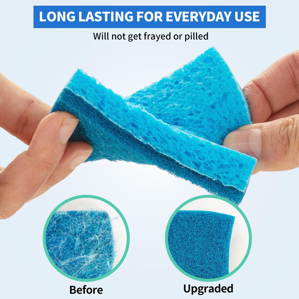Non Scratch Cellulose Scrub Sponges 24 Pack (24 Count)