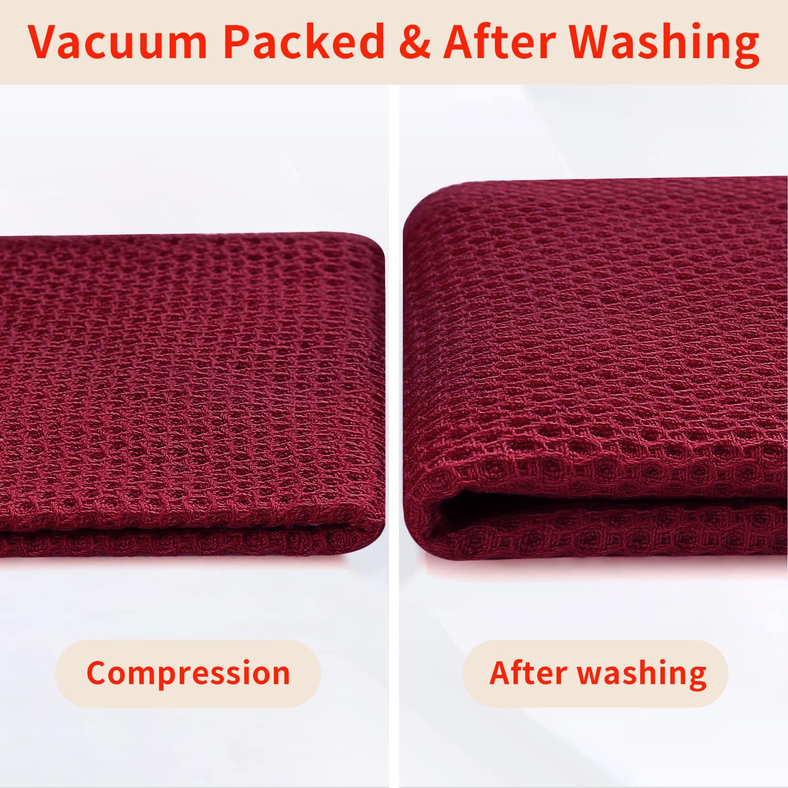 100% Cotton Waffle Weave Kitchen Dish Cloths 6 (6 Count)