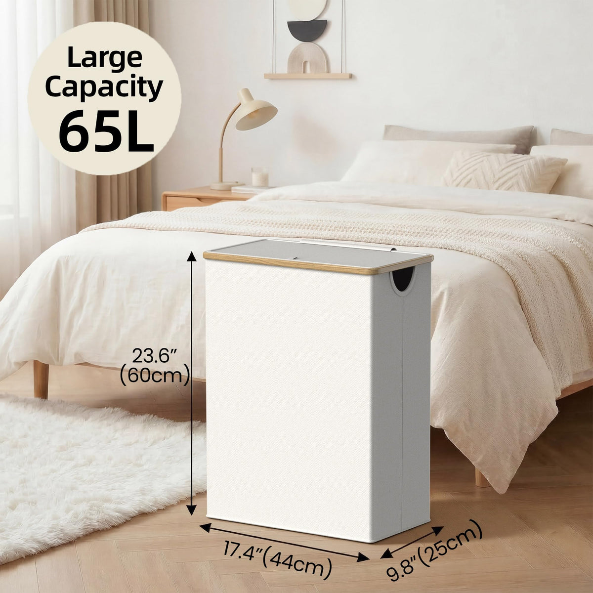 Slim Laundry Basket with Lid
