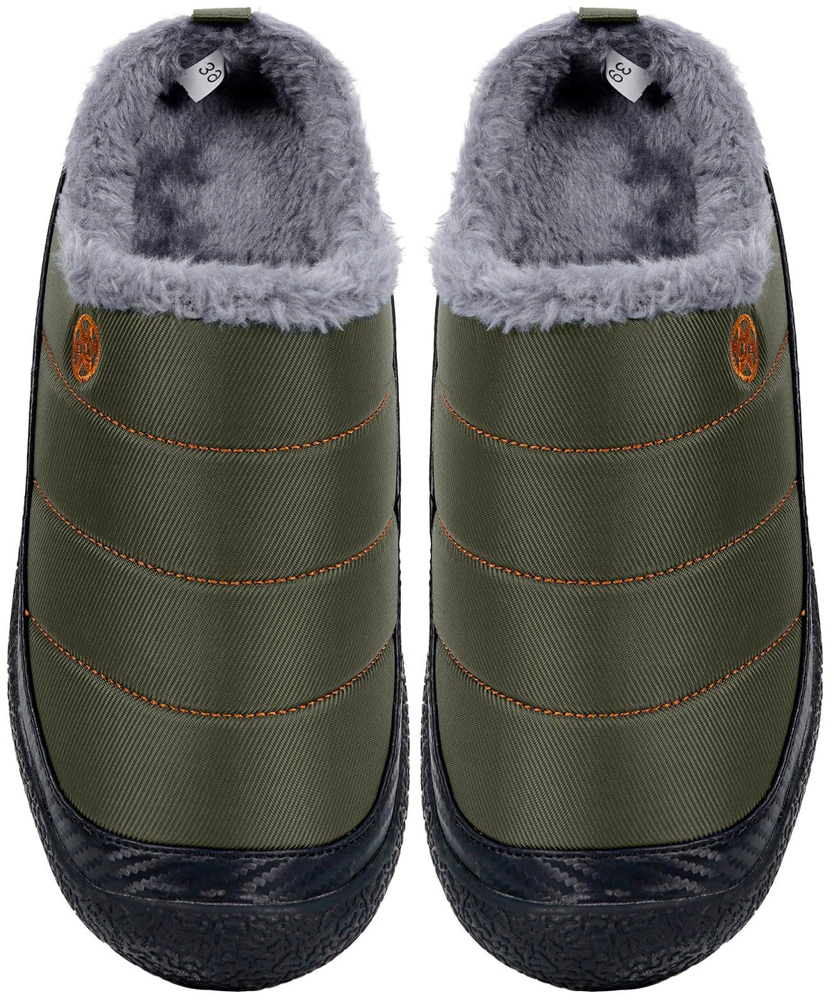 Womens Mens House Slippers Outdoor Winter Shoes Green