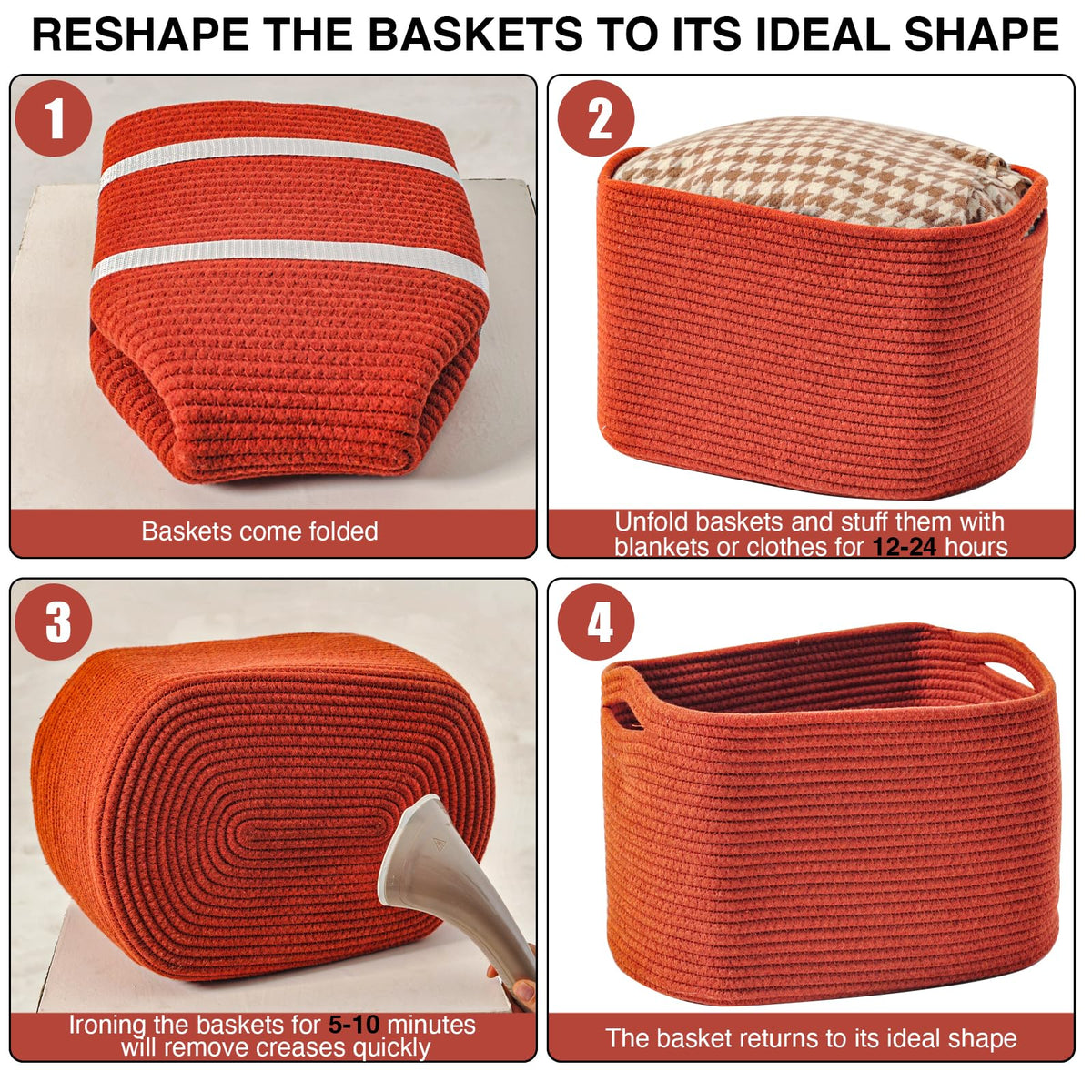 Storage Baskets for Organizing (3 Count)