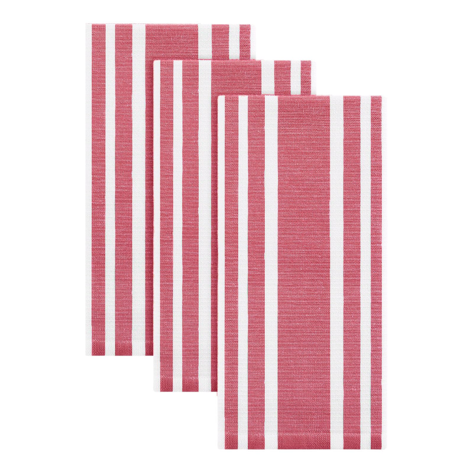 Premium Cotton Stripe Kitchen Towels 3 Pack (3 Count)