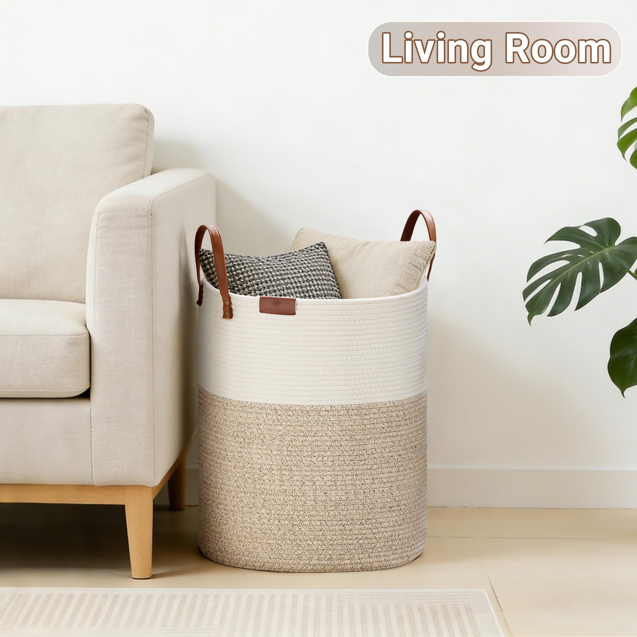 100L Tall Woven Rope Laundry Hamper (3381.4023 Fl Oz) - ModHome Supplies