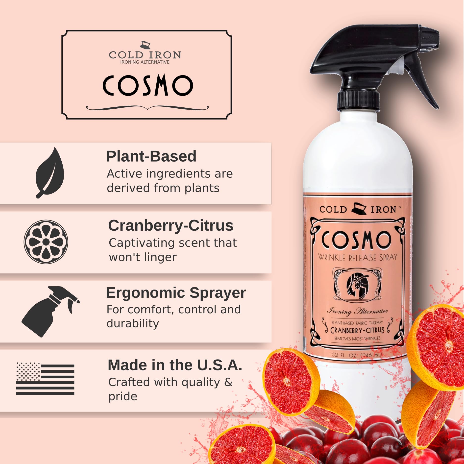 Wrinkle Release Spray 32 fl oz. Cranberry (32 Fl Oz)