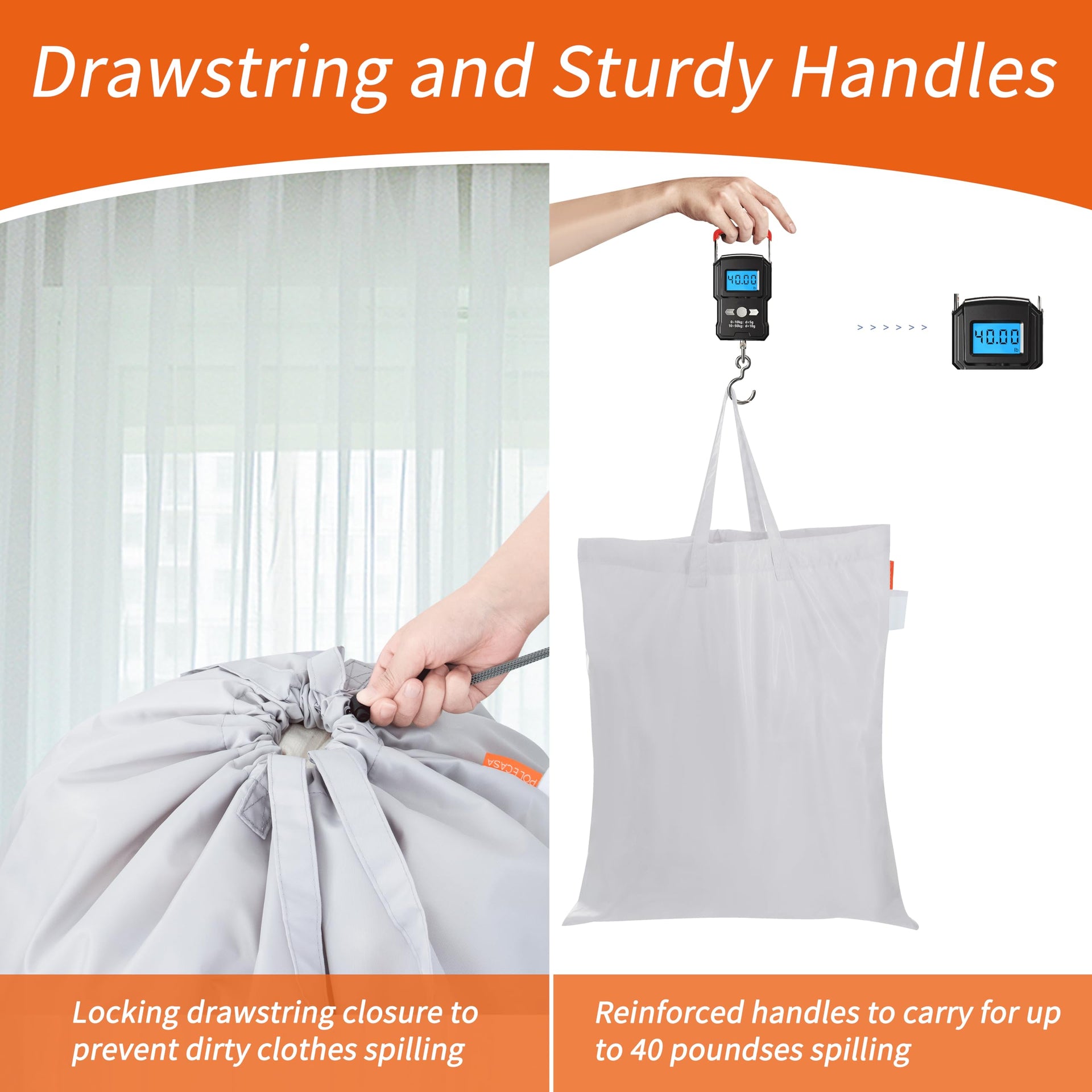 Extra Heavy Duty Laundry Bag with Handles
