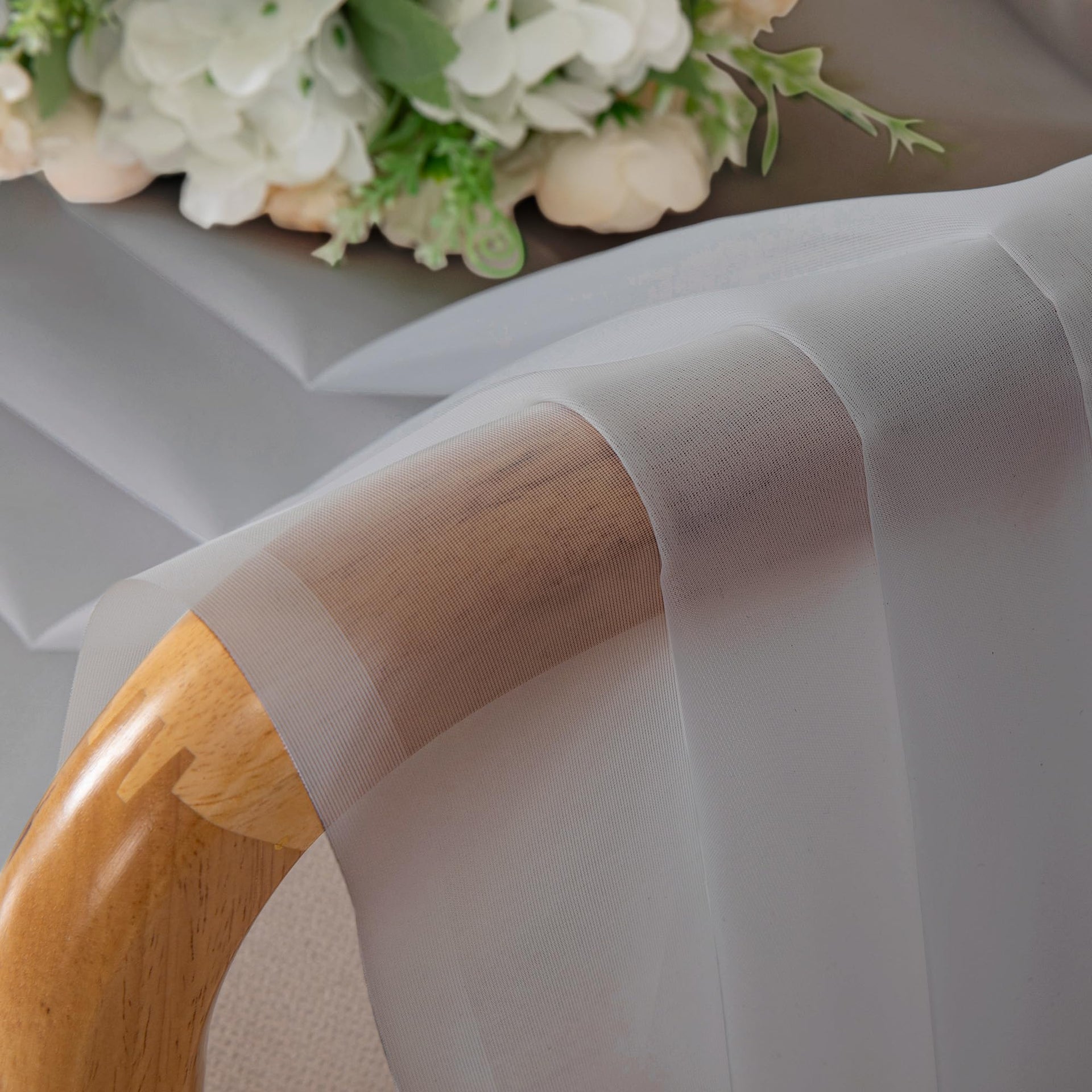 Light Grey Sheer Curtains 84 Inches Long (2 Count)