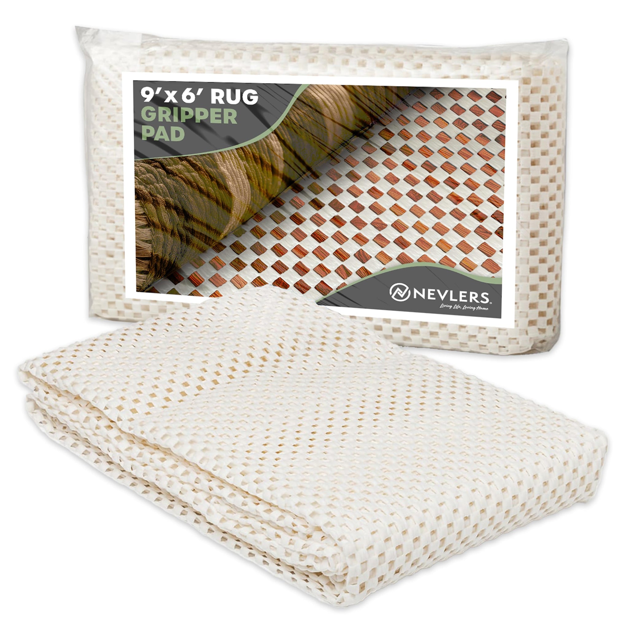 6ft x 9ft White Under Rug Non Slip Pad (54 Sq Ft)