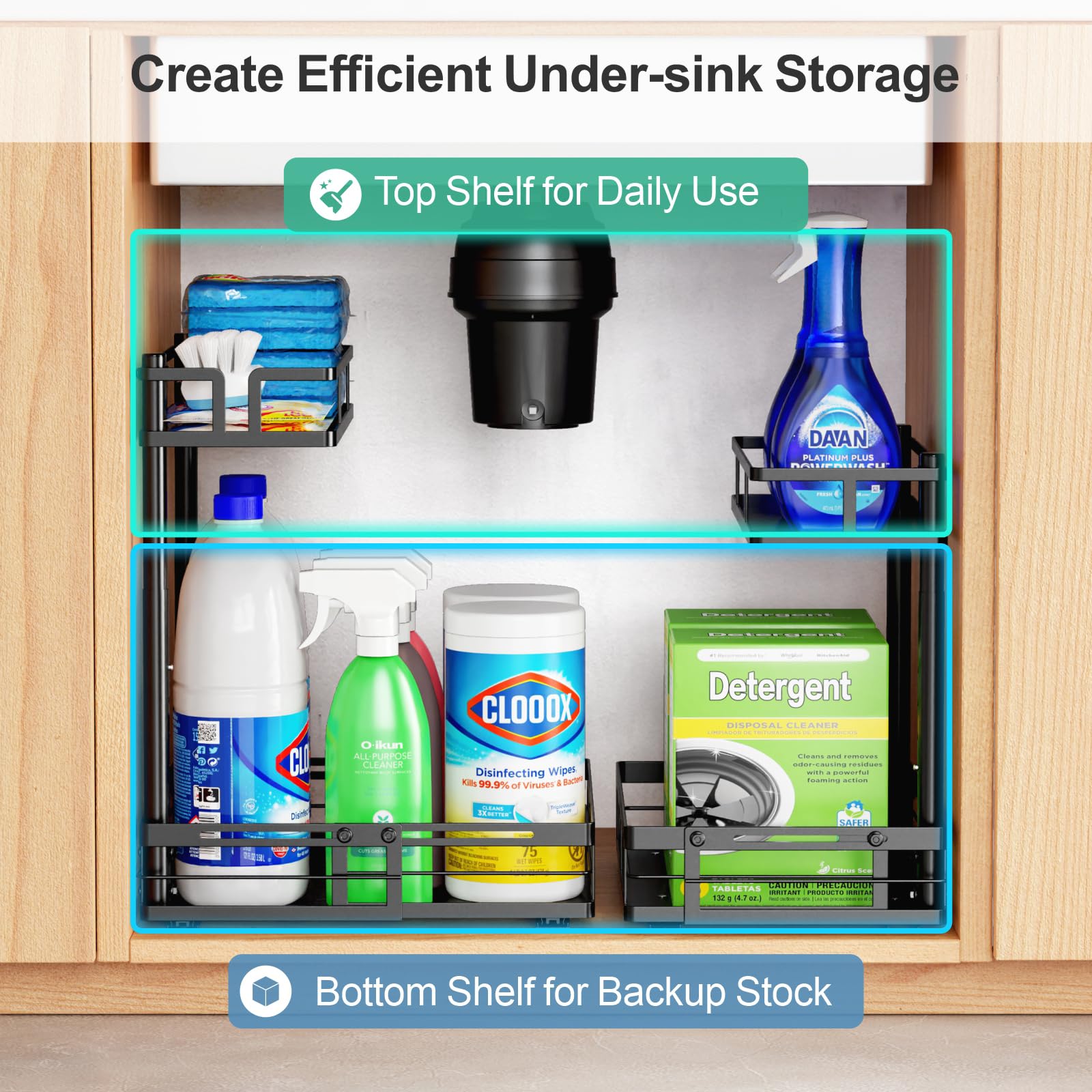 Under Kitchen Sink Organizer (2 Count)