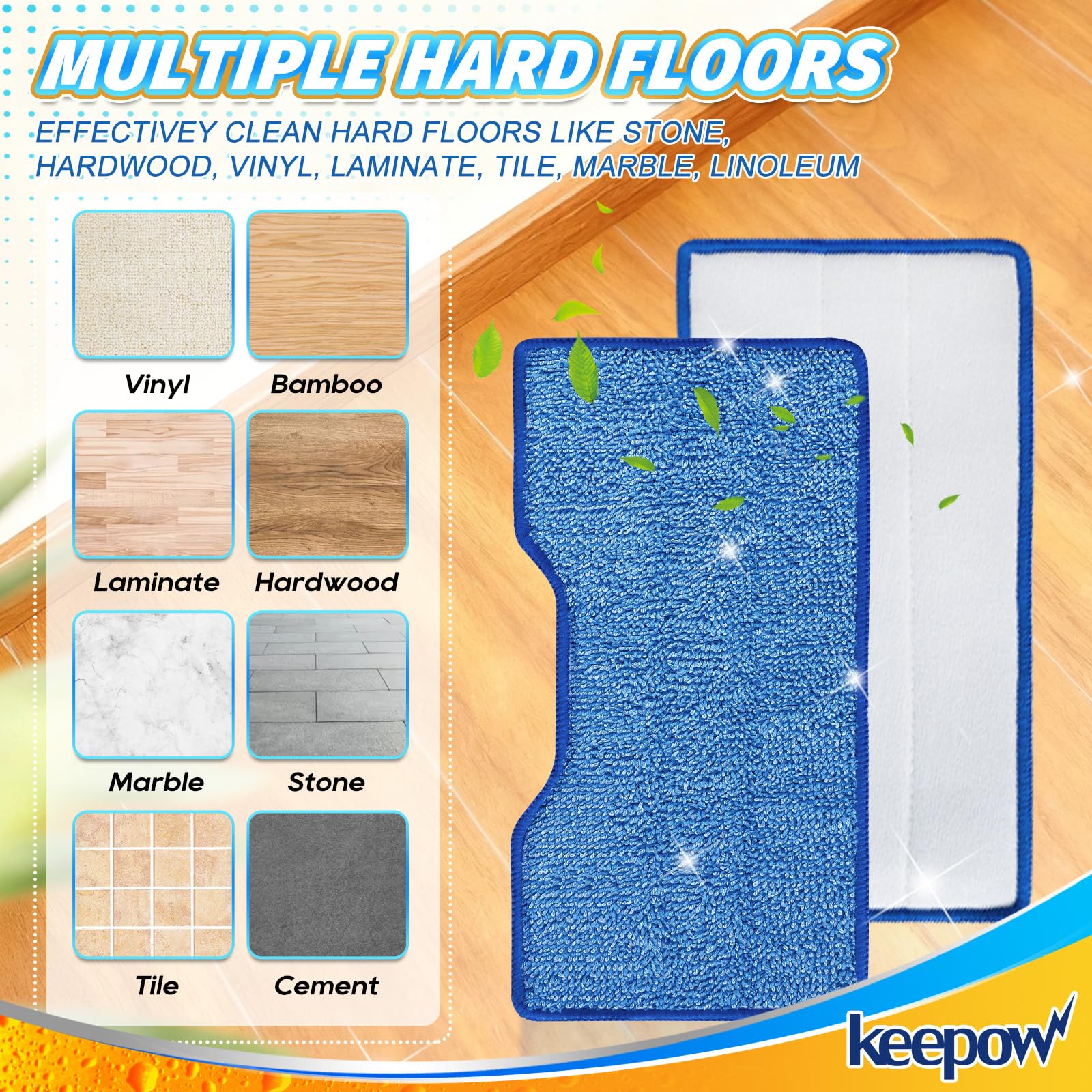 12Pk Mop Pads Compatible with Shark VM252