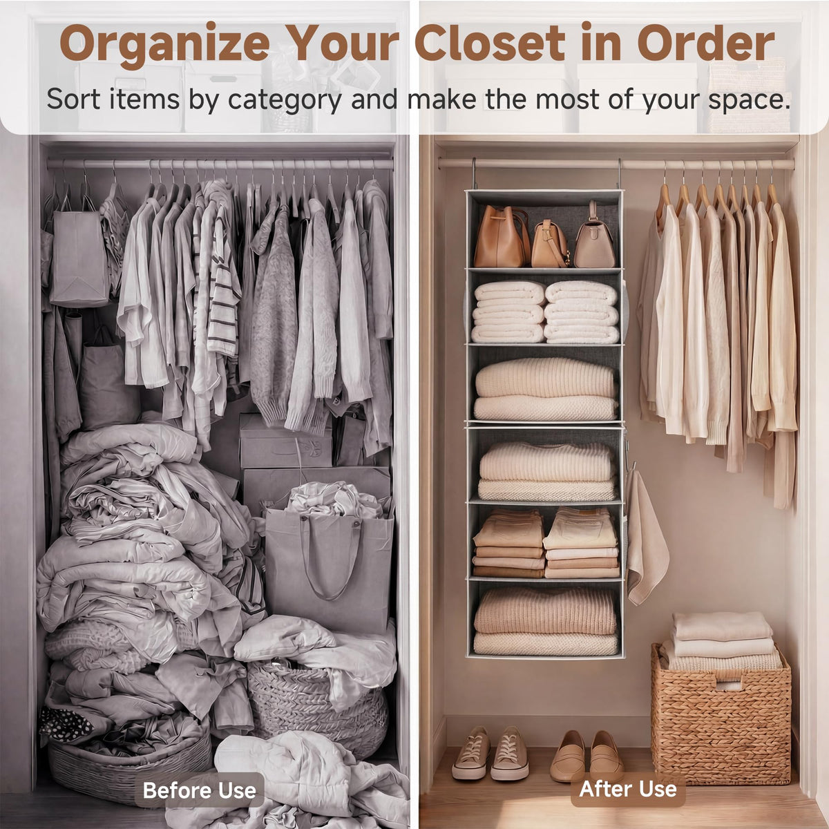 6 Shelf Jumbo Closet Organizers (2 Count)