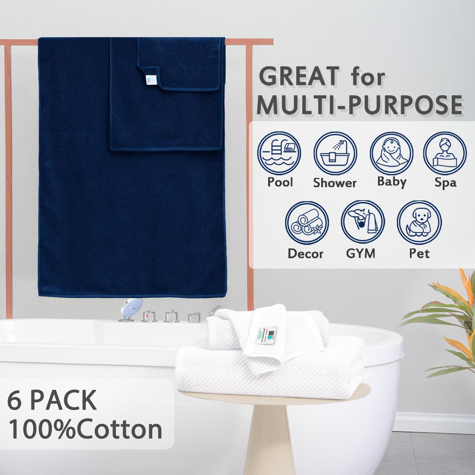 6PC Towel Set (6 Count)