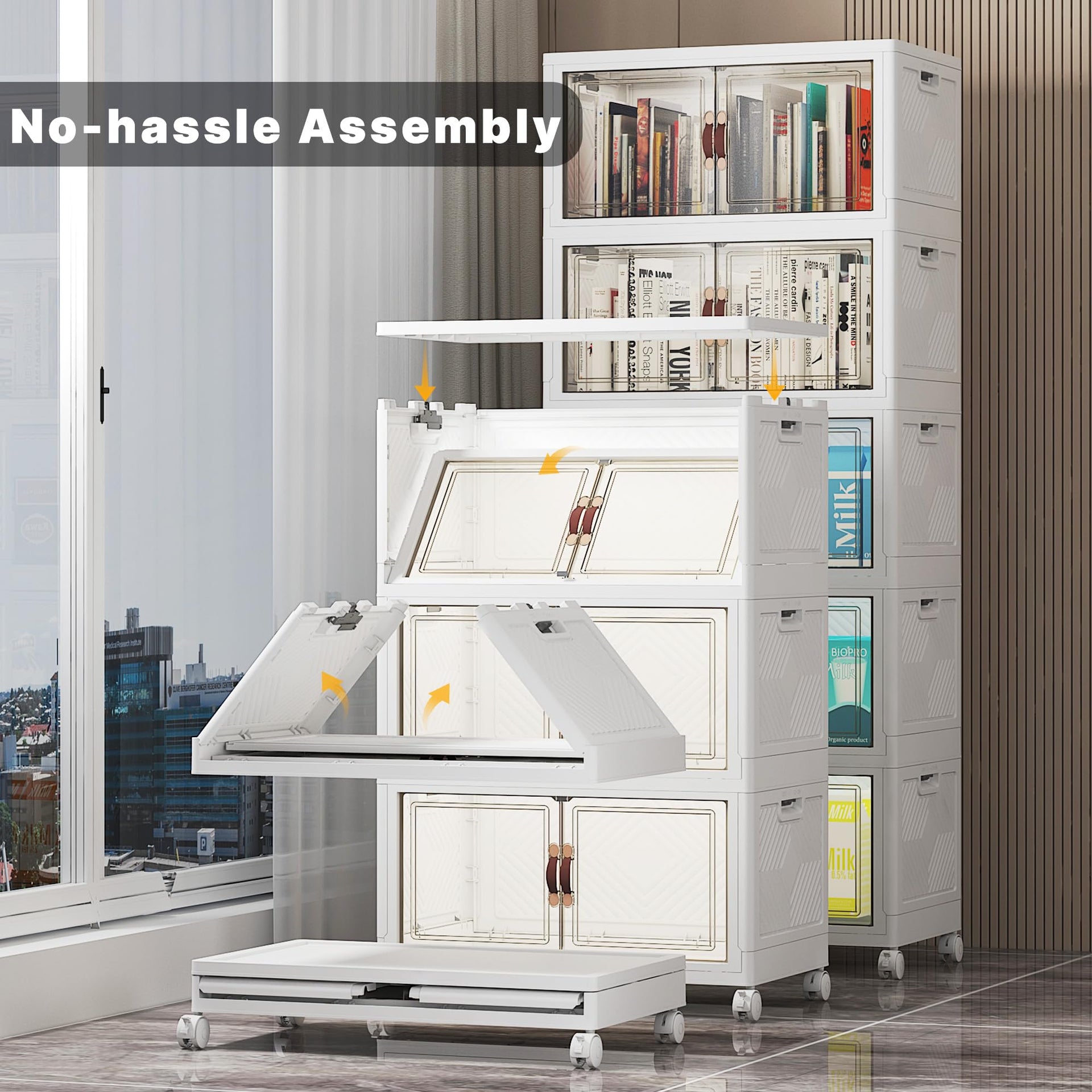 Stackable Storage Bins with Lid (5 Count)