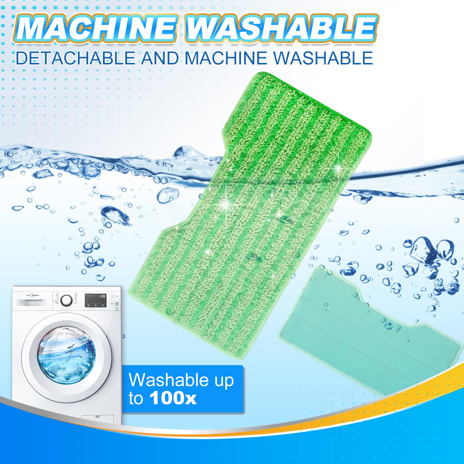 7Pk Mop Pads Compatible with Shark VACMOP VM252 (7 Count)