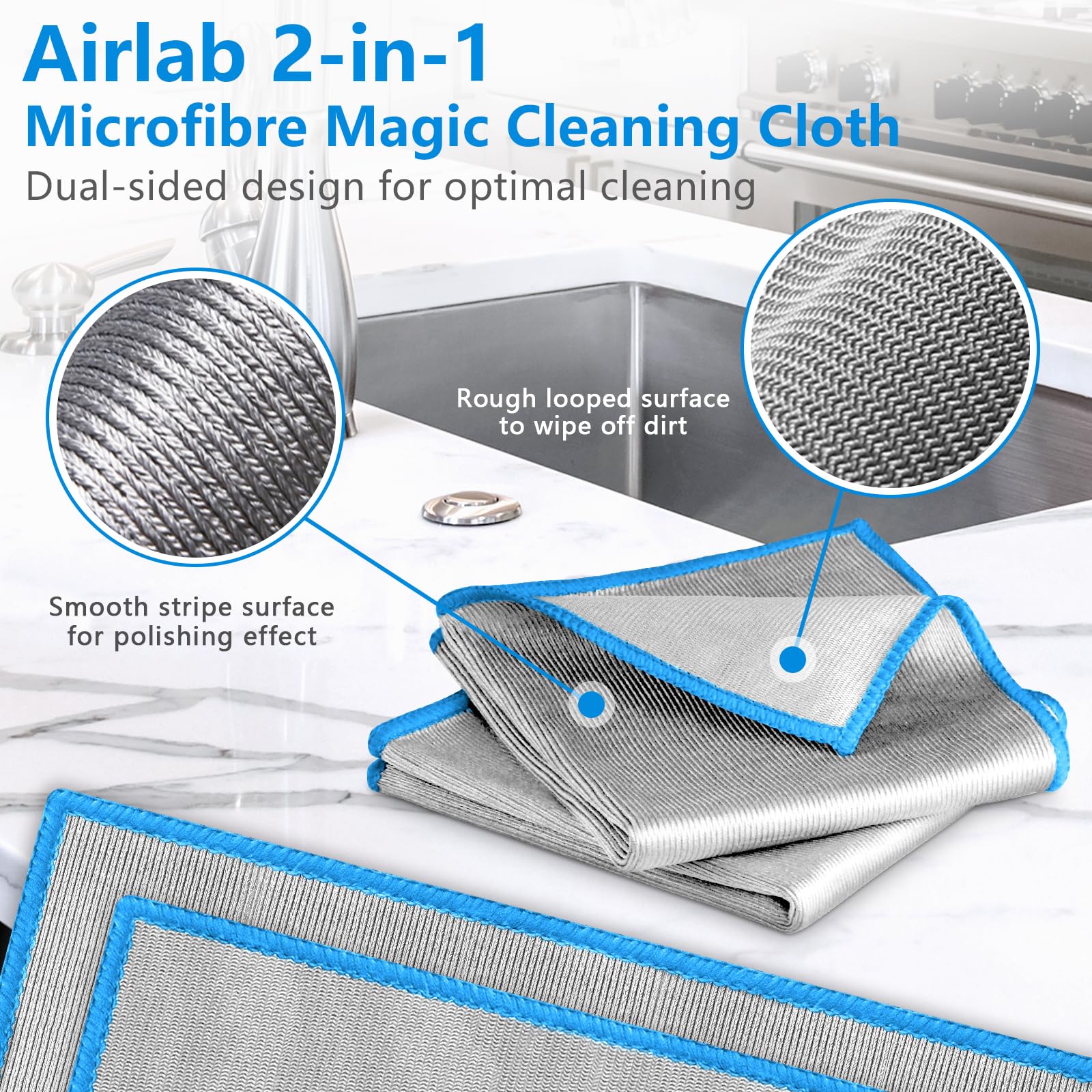 Glass Polishing Streak Free Miracle Cleaning Cloth (6 Count)