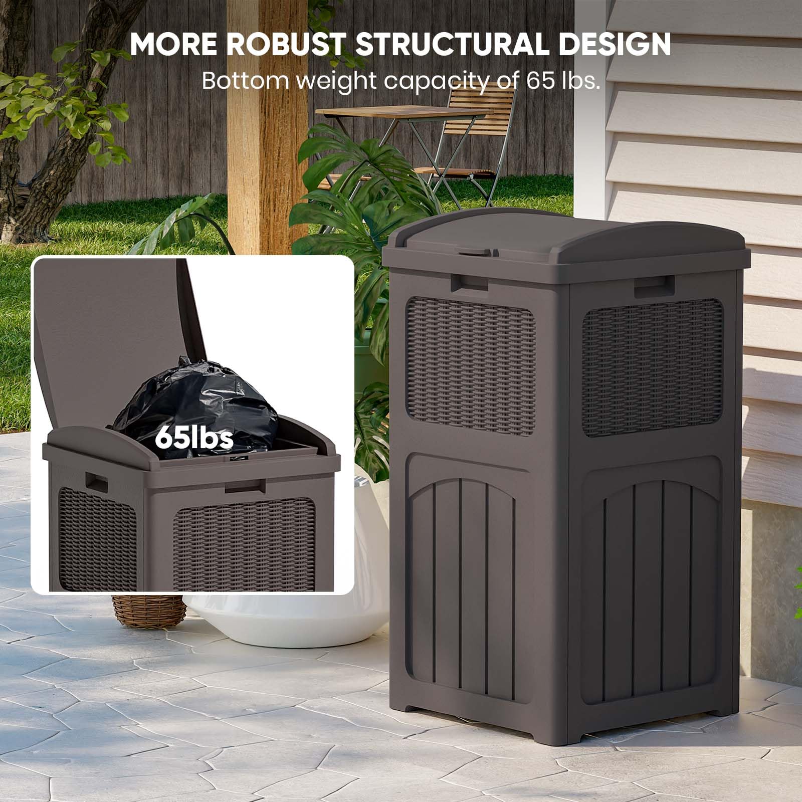 36 Gallon Outdoor Trash Can