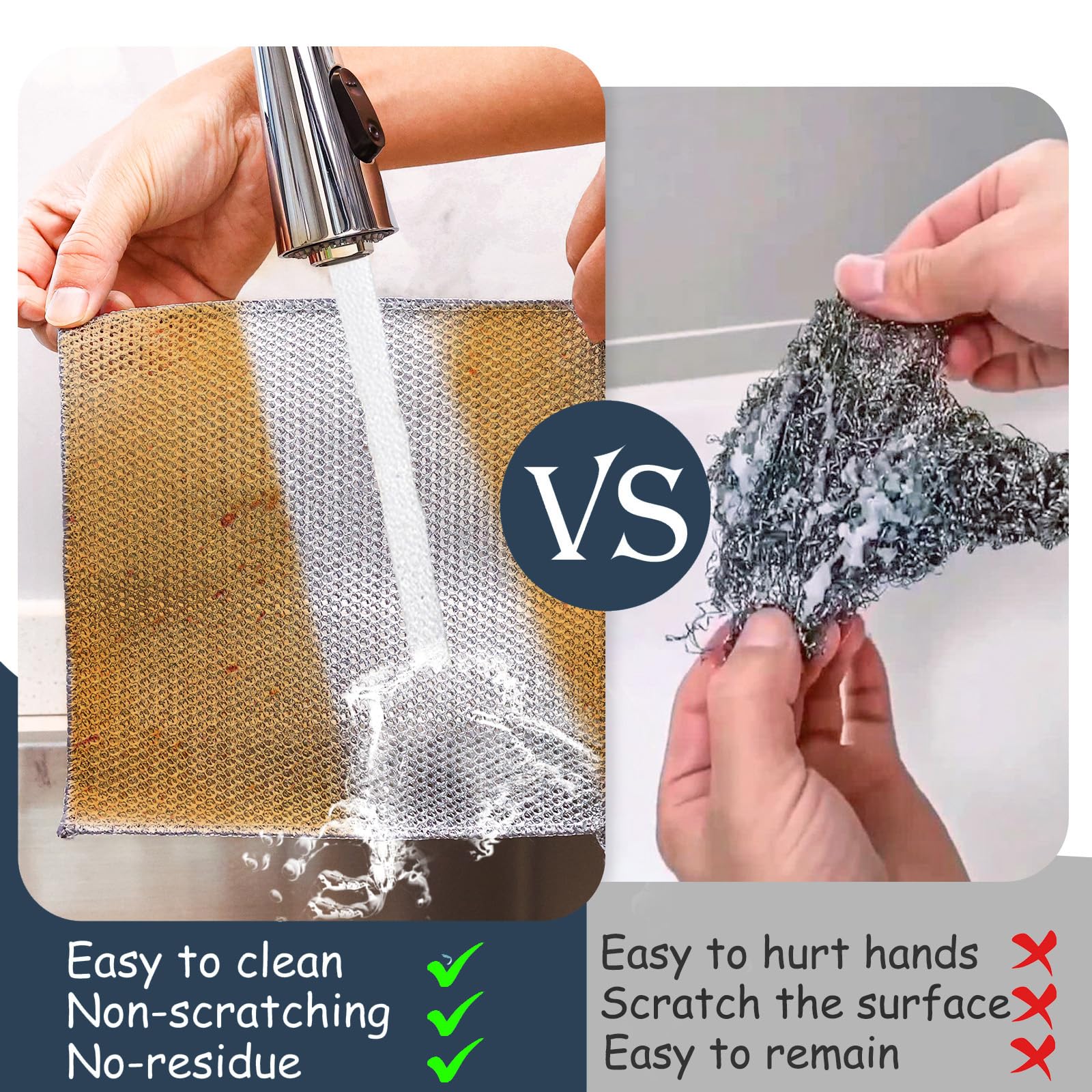 12 Pcs New Upgrade Steel Wire Dishcloth (12 Count)