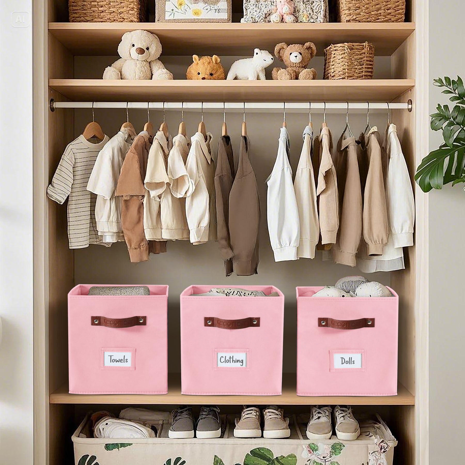 Storage Bins Cube Storage Bin with Labels (6 Count)