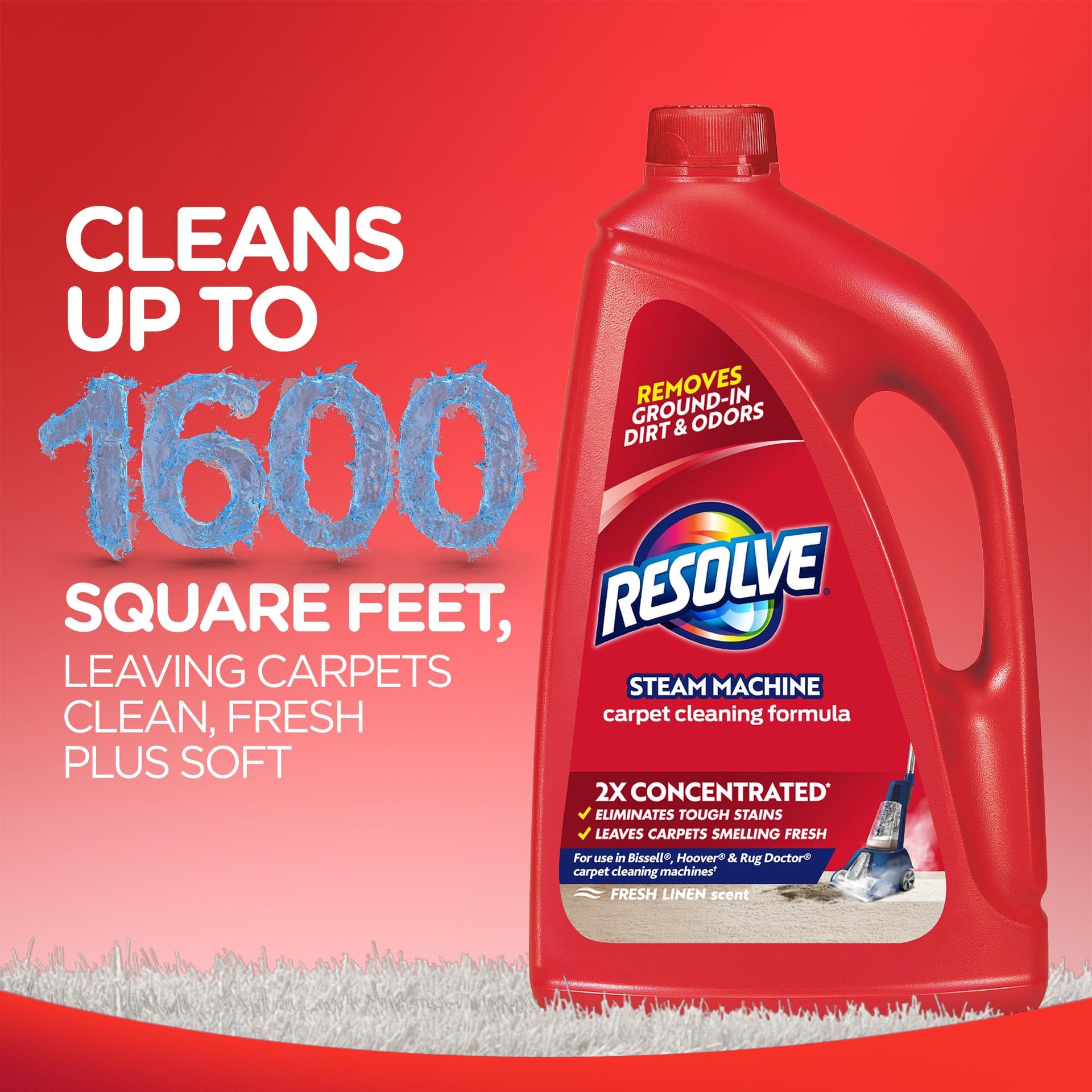 Steam Carpet Cleaner Solution Shampoo (60 Ounce)