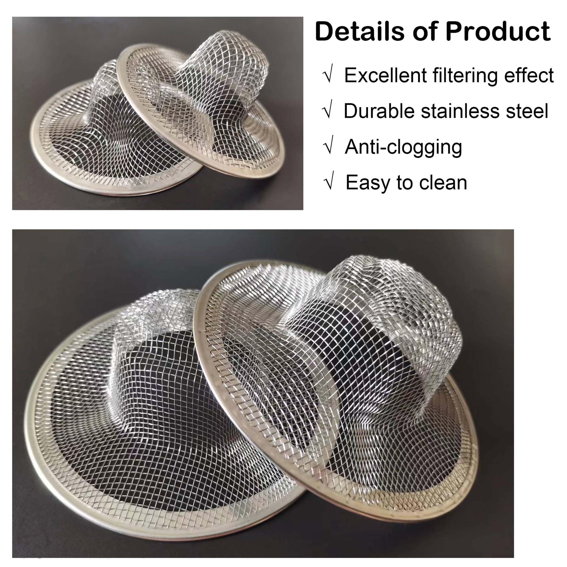 8PCS Metal Mesh Kitchen Sink Strainer (8 Count)
