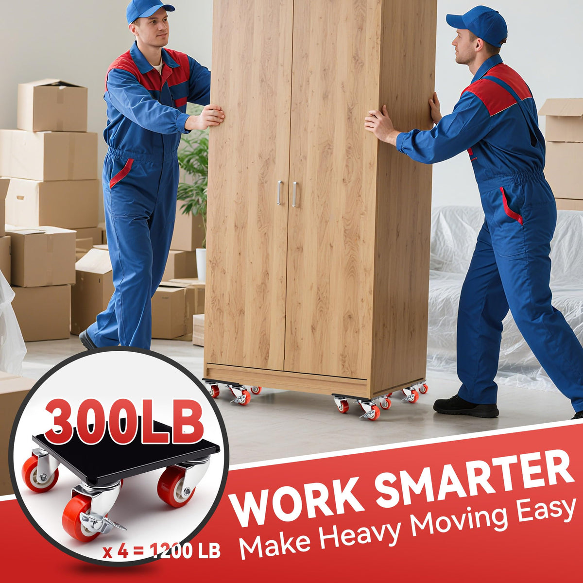 Heavy Duty Industrial Furniture Movers with Wheels