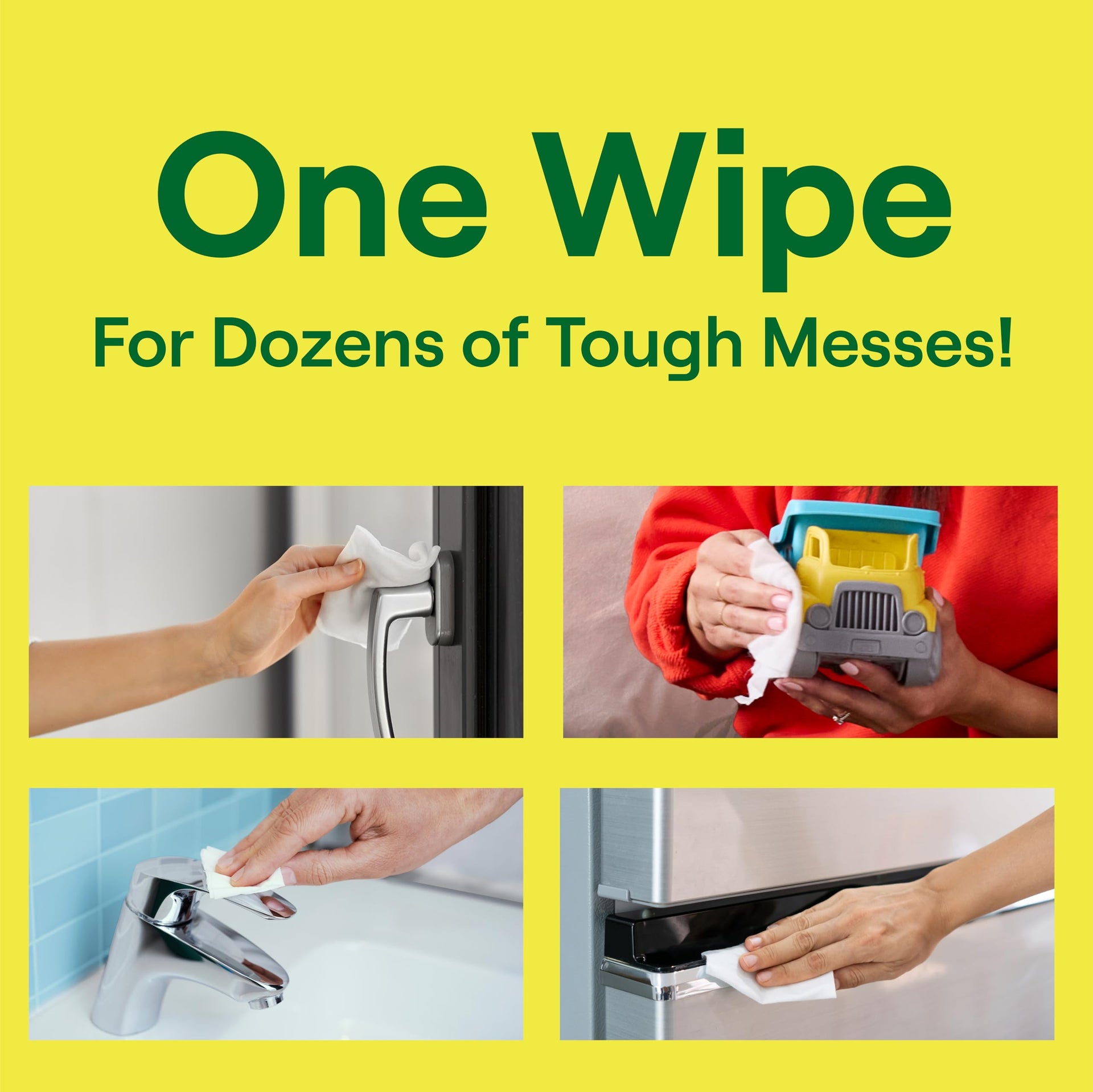 Multi Surface Wipes All Purpose Cleaning Lemon Zest scent with 100% Essential Oils and Botanical Ingredients 70 count (420 Count)