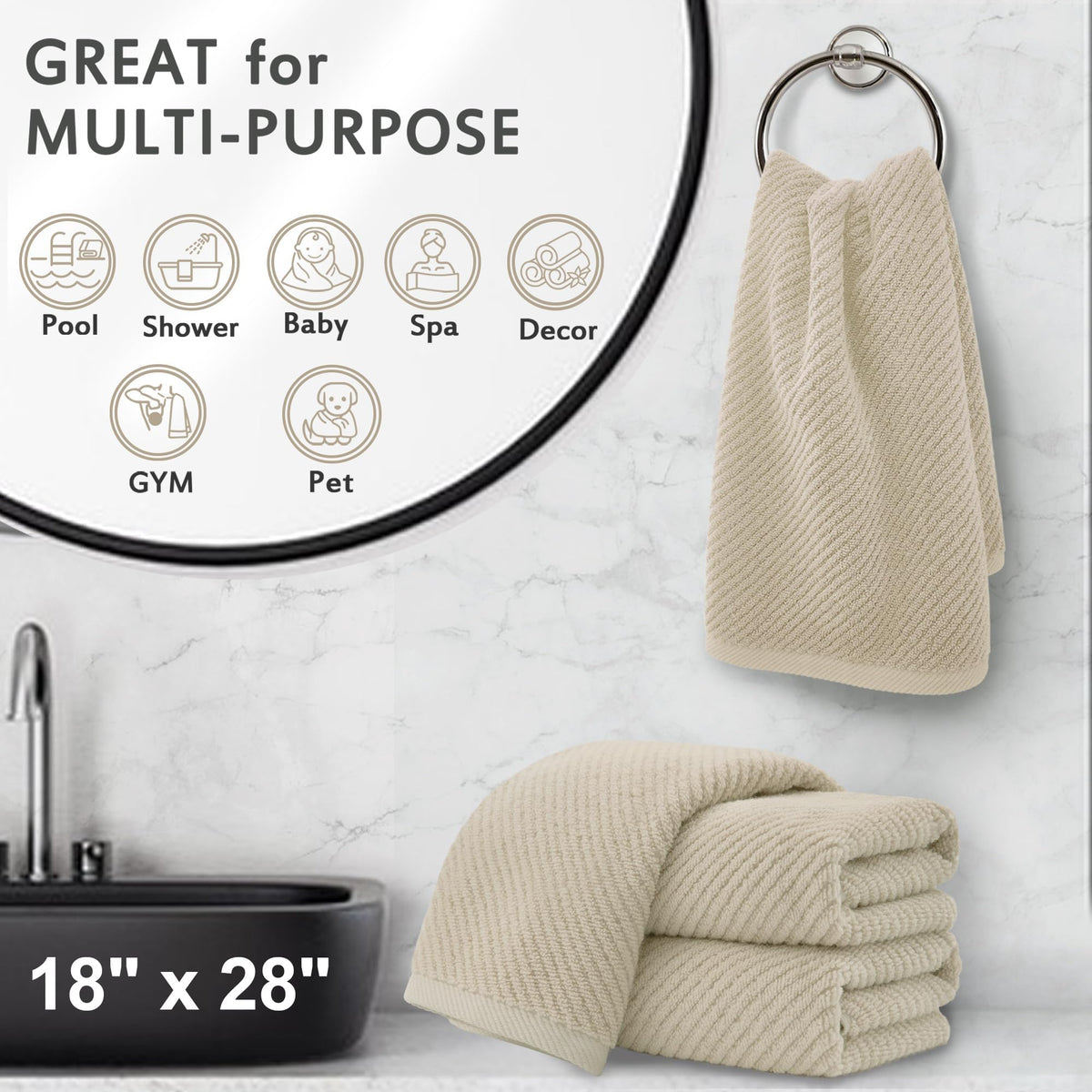 Hand Towels 4PC (4 Count)