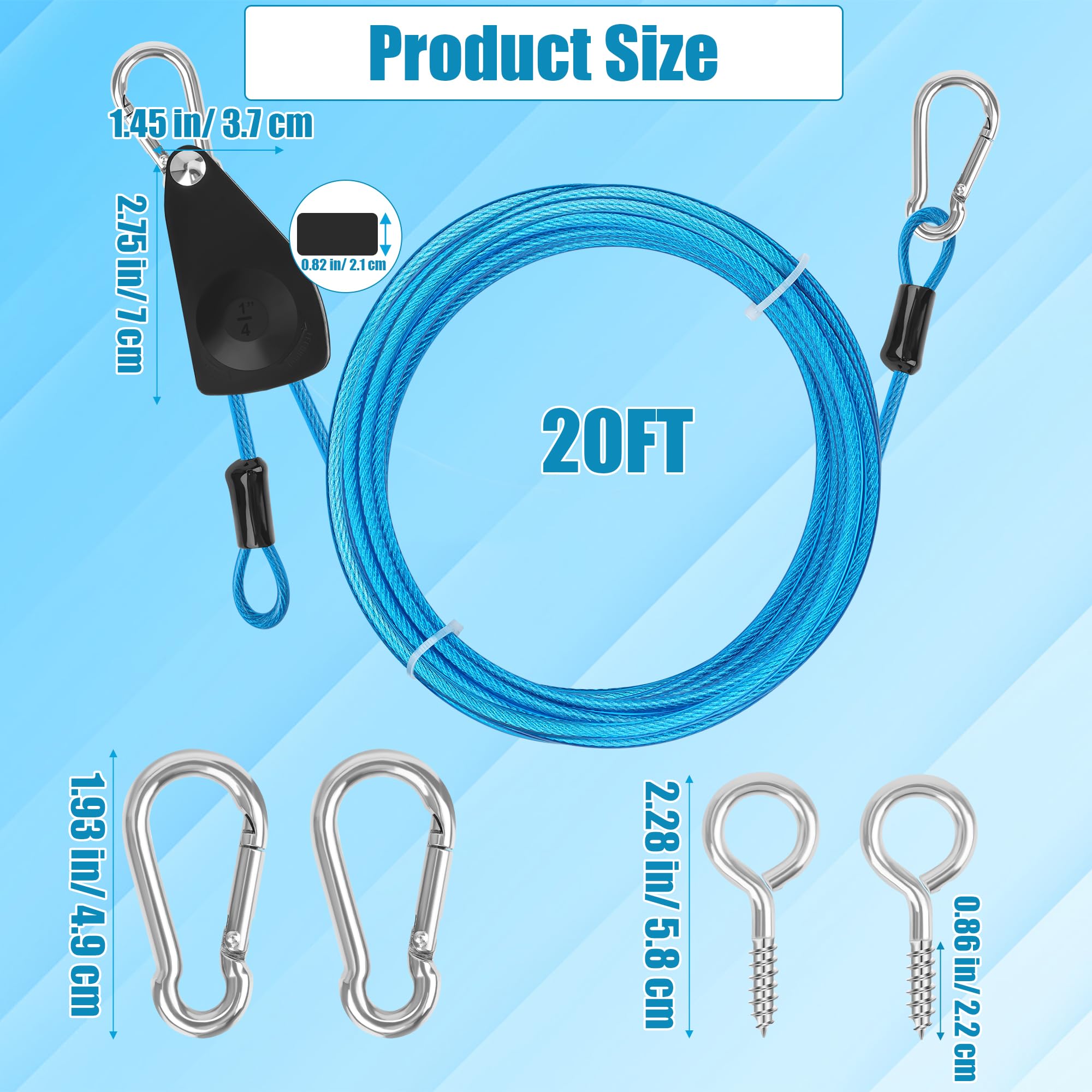 20FT Retractable Travel Clothesline (20 Foot)