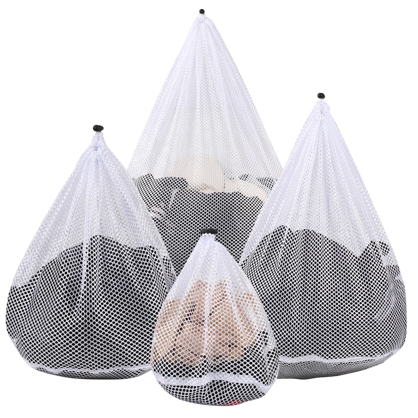 4Pcs Mesh Laundry Bags Washing Machine Mesh Wash Bags for Clothes (4 Count)