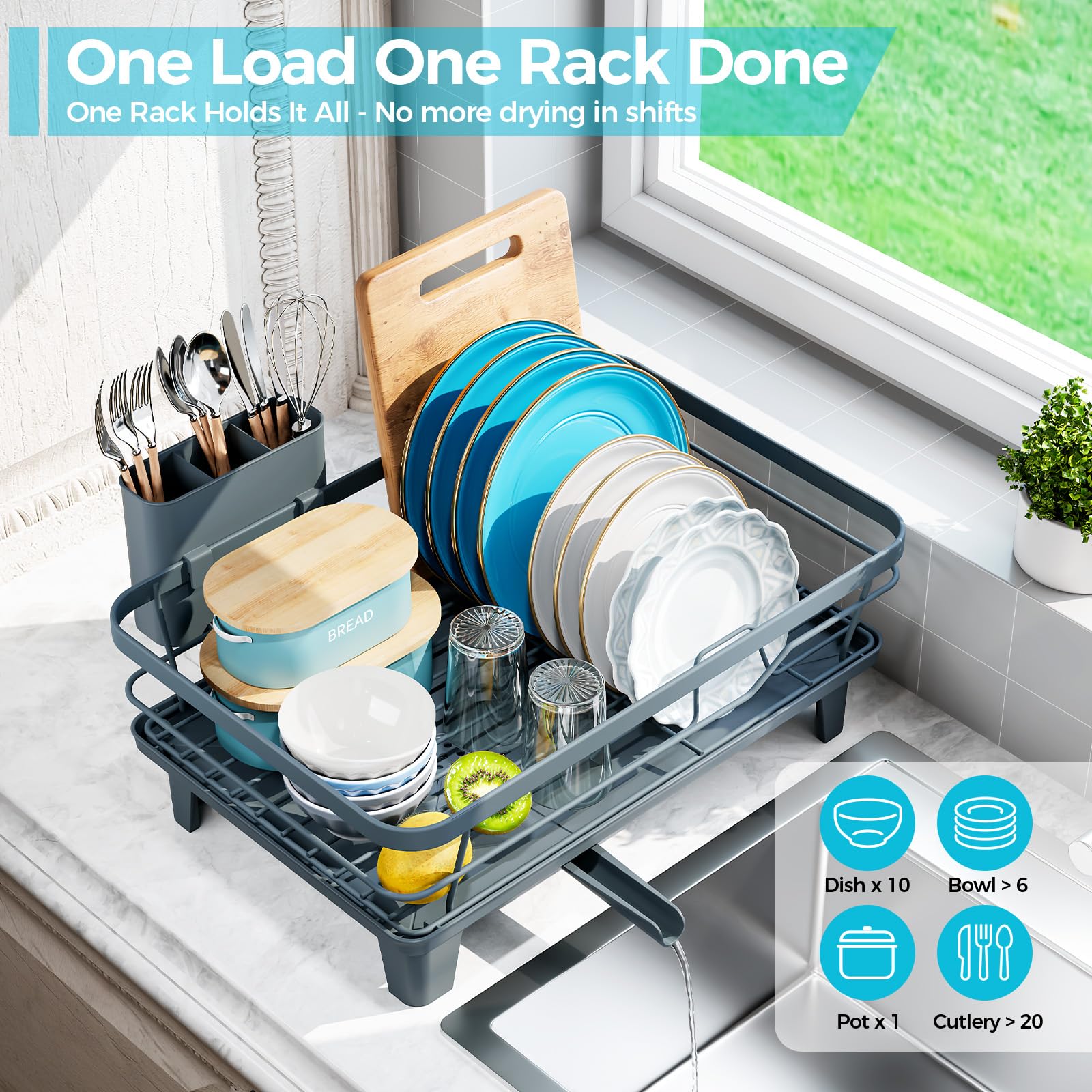 Urakify Dish Drying Rack for Kitchen Counter